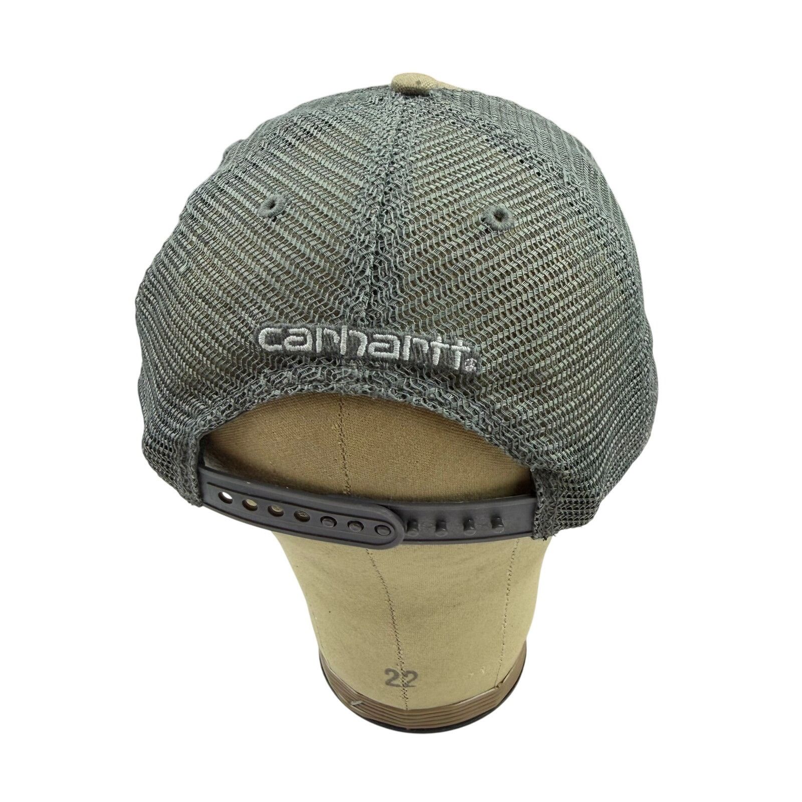 Carhartt Carhartt Mesh Trucker Cap Hat Tan Canvas Adjustable Size ONE SIZE - 4 Thumbnail