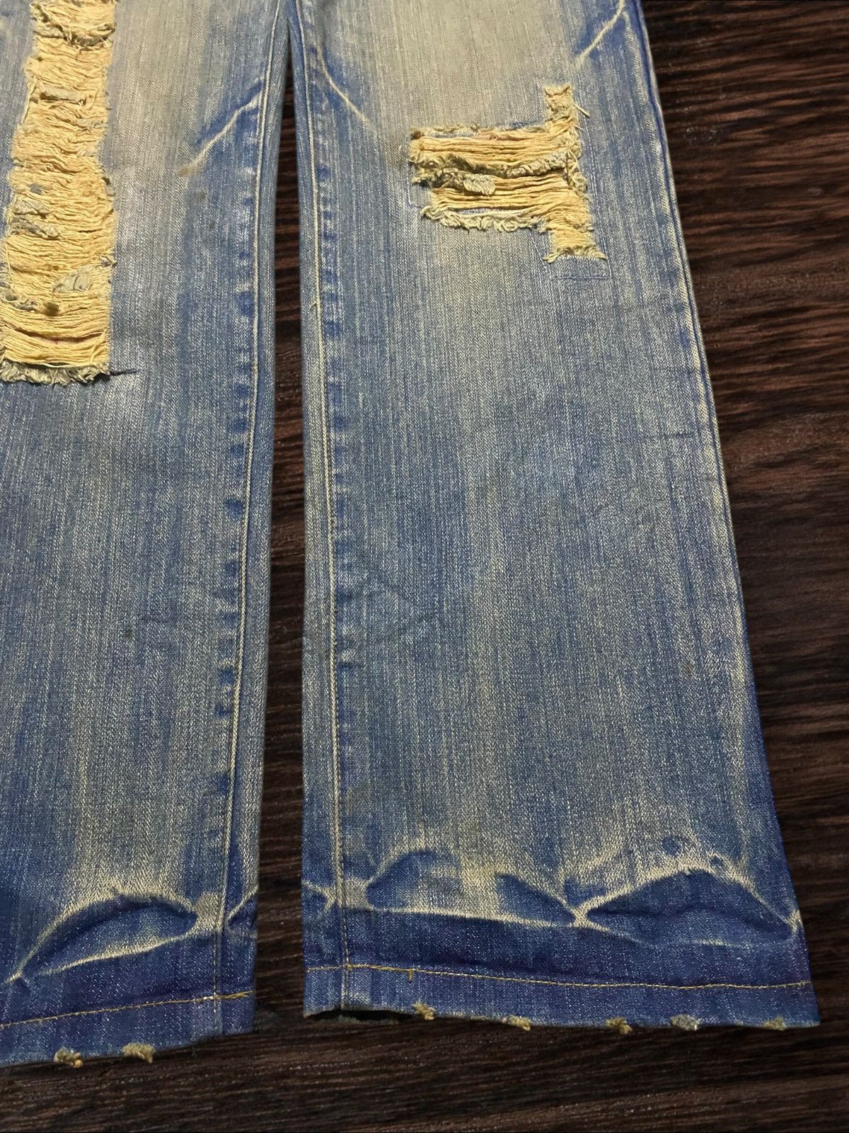 Japanese Brand Vintage Japanese Brand Mud Wash Distressed Loose Jeans Size US 32 / EU 48 - 10 Thumbnail