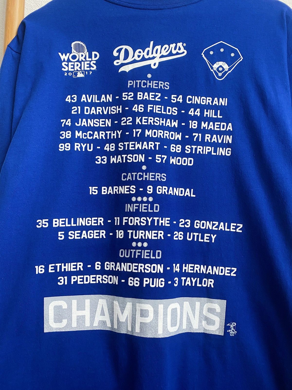 Vintage Nike Los Angeles Dodgers T-Shirt World Series 2017 Size US XXL / EU 58 / 5 - 5 Thumbnail