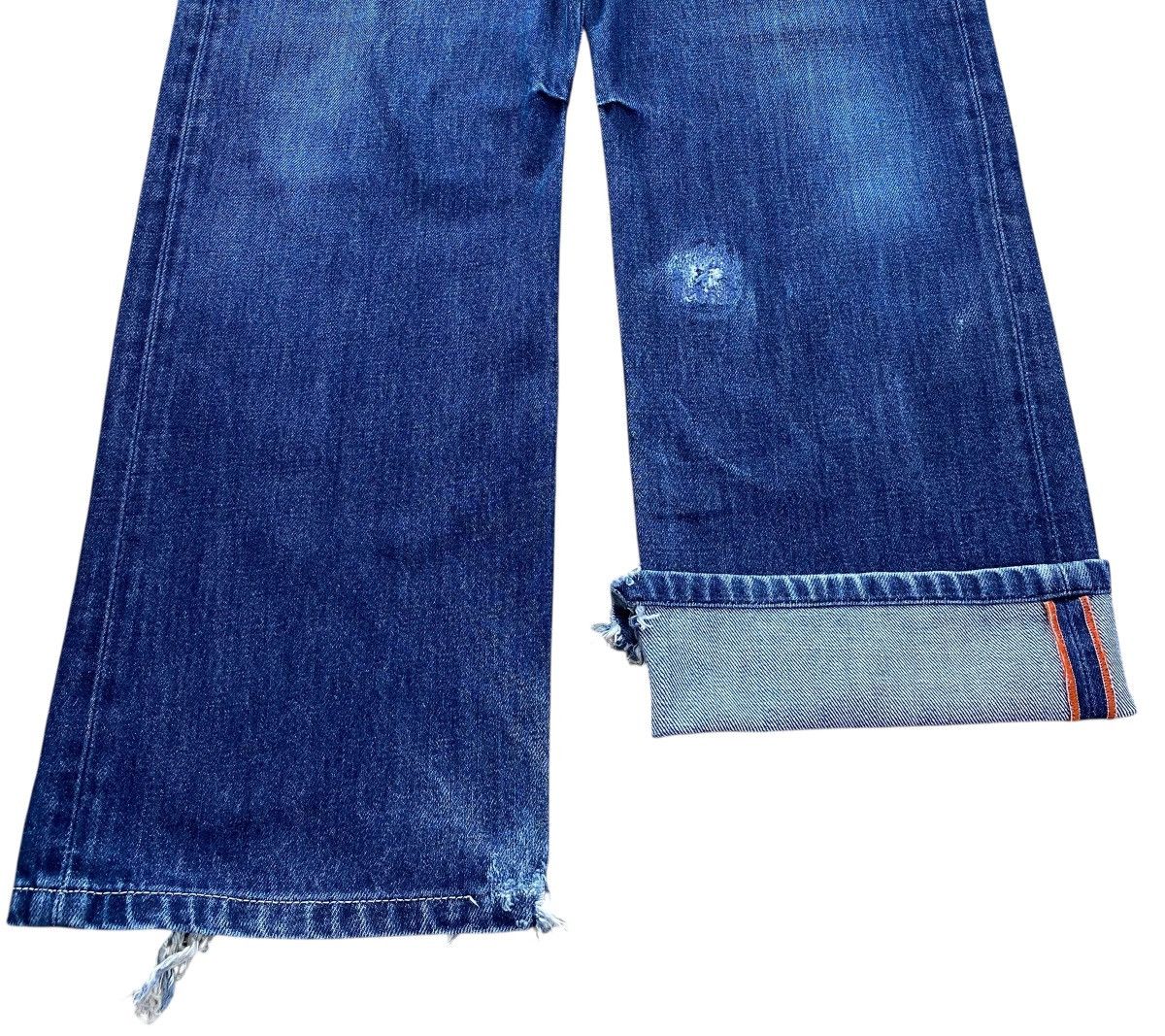 Diesel Diesel X Selvedge Distressed Blue Wash Straight Leg Jeans Size US 30 / EU 46 - 5 Thumbnail