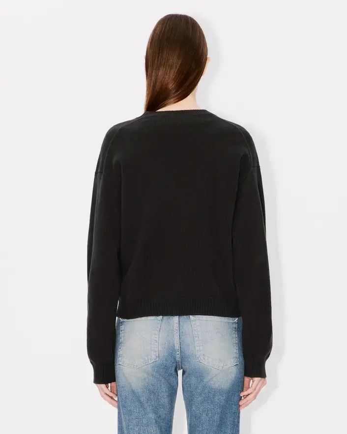 Kenzo o1s22i1n0125 Boke Flower Wool Sweater in Black Size S / US 4 / IT 40 - 4 Thumbnail