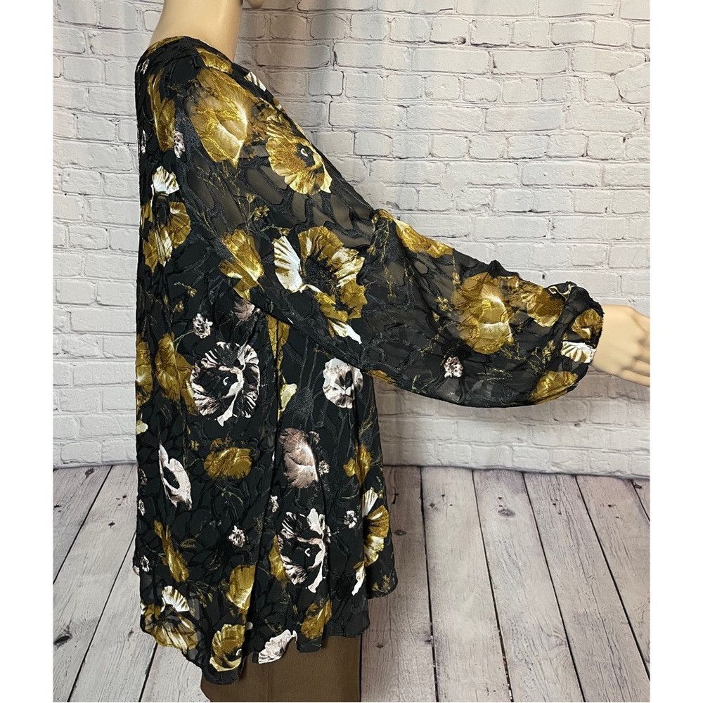 Other Susan Graver Fully Lined Printed Jacquard Black Brown Tunic Size XL / US 12-14 / IT 48-50 - 5 Thumbnail