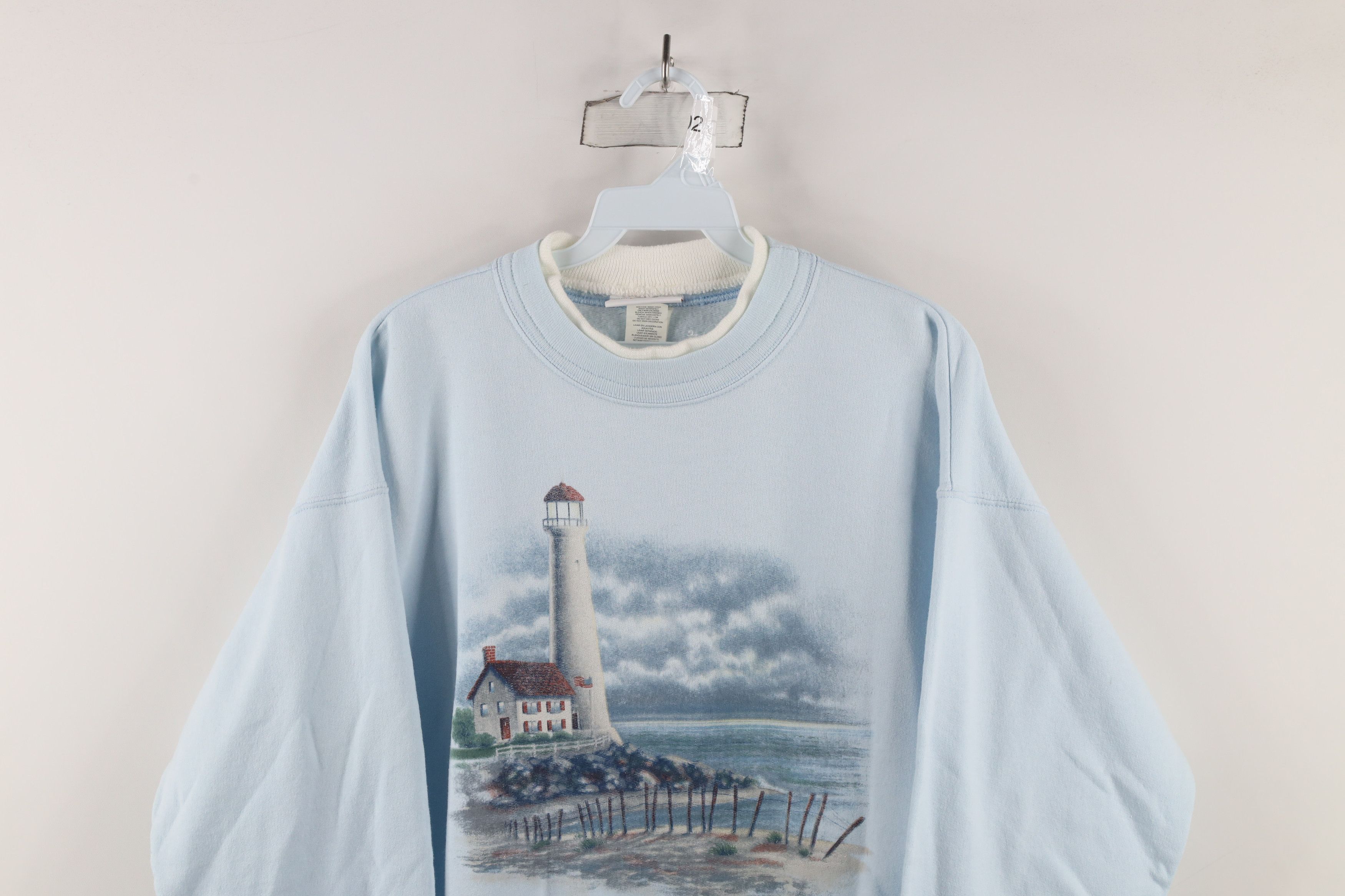 Vintage Vintage 90s Streetwear Beach Lighthouse Crewneck Sweatshirt Size M / US 6-8 / IT 42-44 - 2 Thumbnail