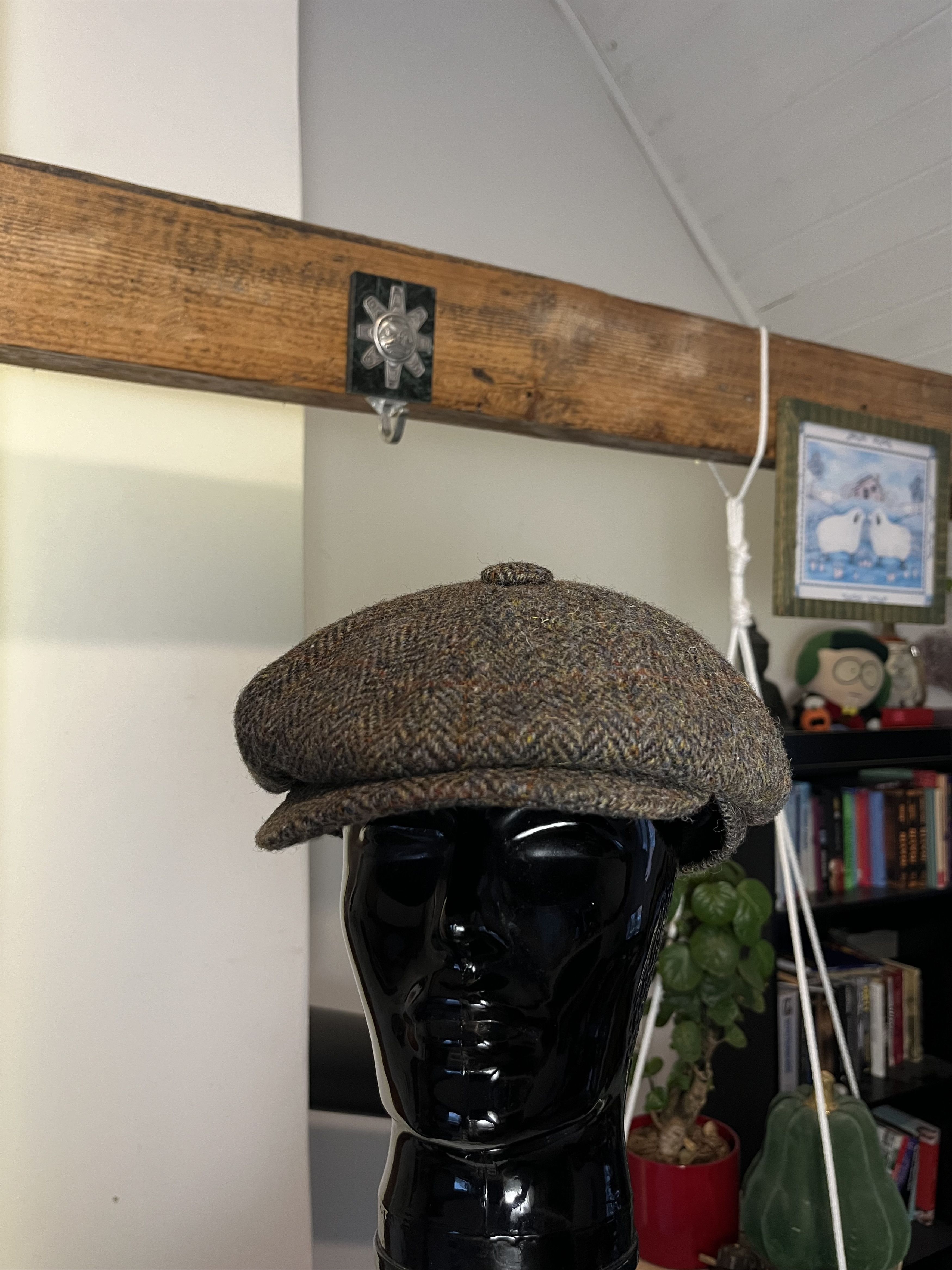 Harris Tweed × Vintage 90s Harris Tweed Wool Flatcap Hat Size ONE SIZE - 1 Thumbnail