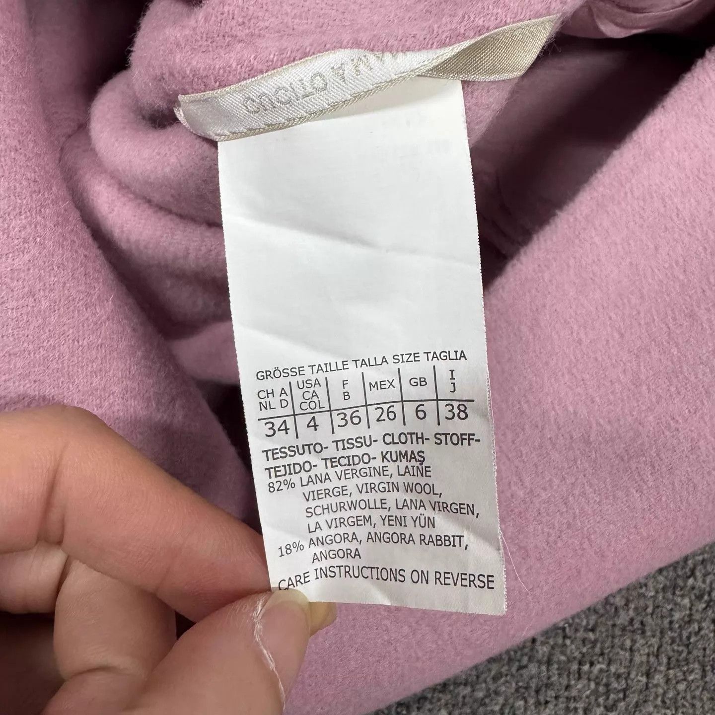 Max Mara Max Mara Pink Collarless Mid-Length Wool Coat 99 New Size S / US 4 / IT 40 - 6 Thumbnail