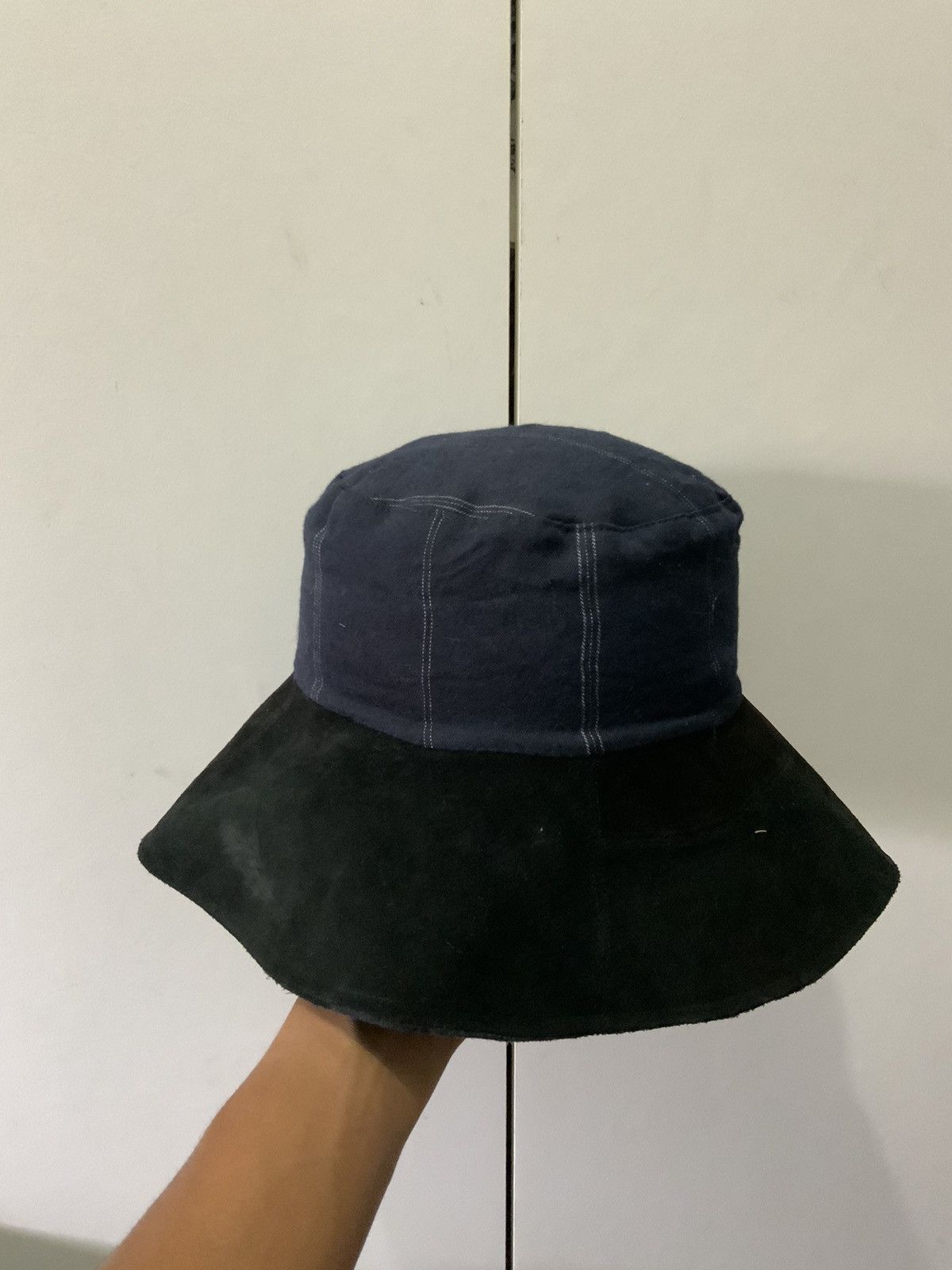 Genuine Leather Suade Leather Bucket Hat Size ONE SIZE - 7 Thumbnail