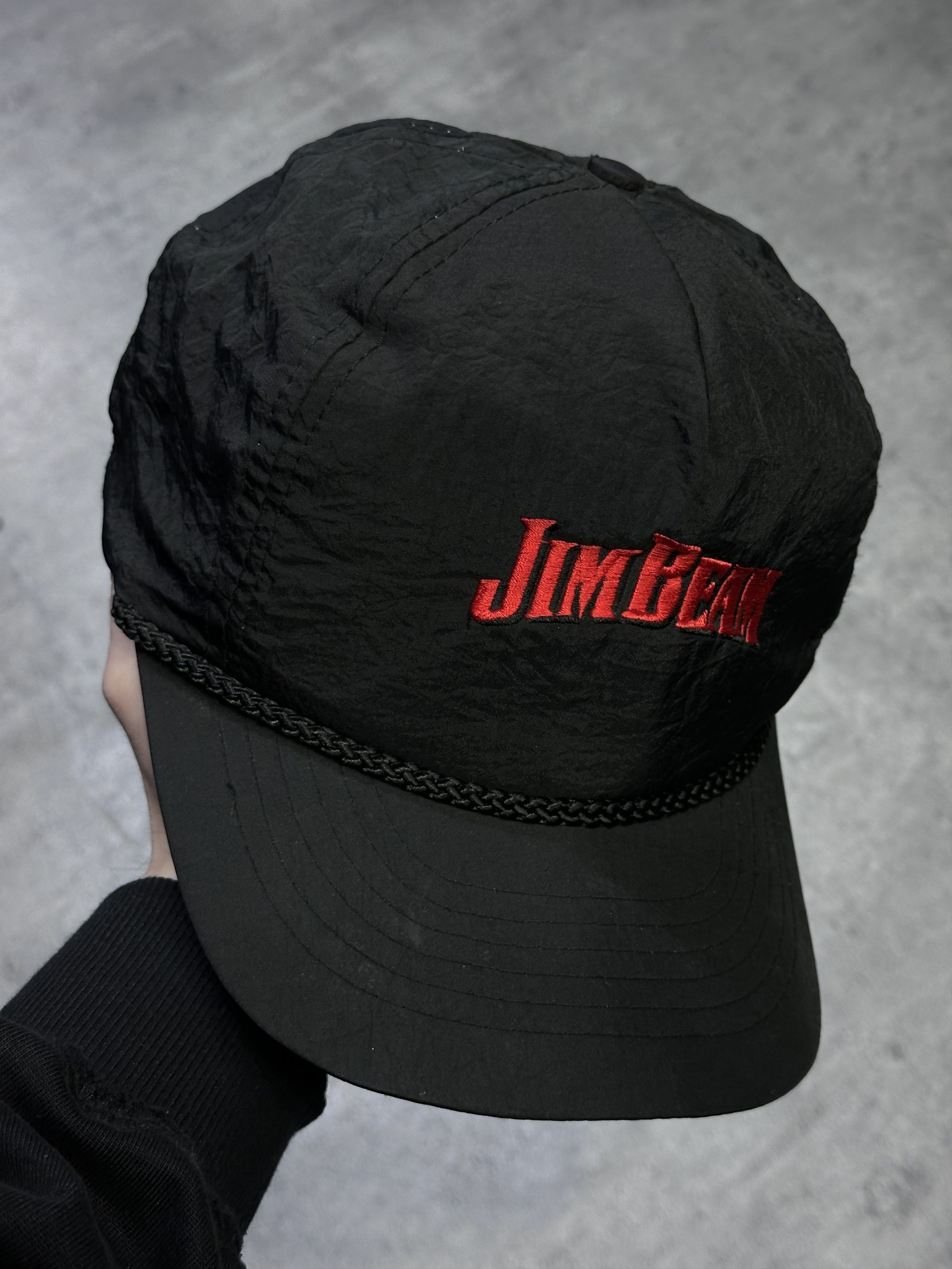 Vintage Jim Bean black hat logo vintage cap Size ONE SIZE - 1 Thumbnail