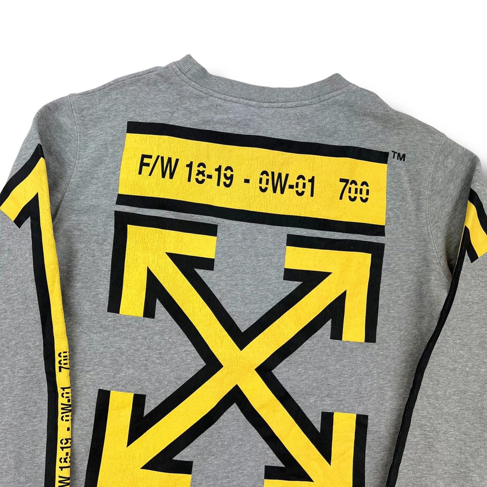 Off-White Off-White Yellow Arrows Grey Sweatshirt Size US M / EU 48-50 / 2 - 1 Thumbnail