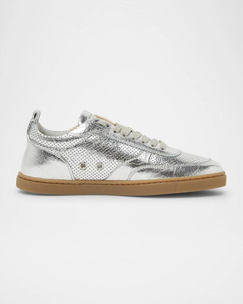 Christian Louboutin os11x0126 Tutti Rui Donna Metallic Sneakers in Silver Size US 10 / EU 43 - 1 Thumbnail