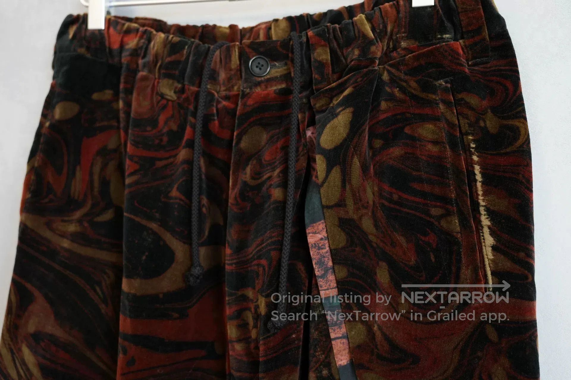 Yohji Yamamoto yohji yamamoto velour abstract patterned pants. Size 23" - 3 Thumbnail