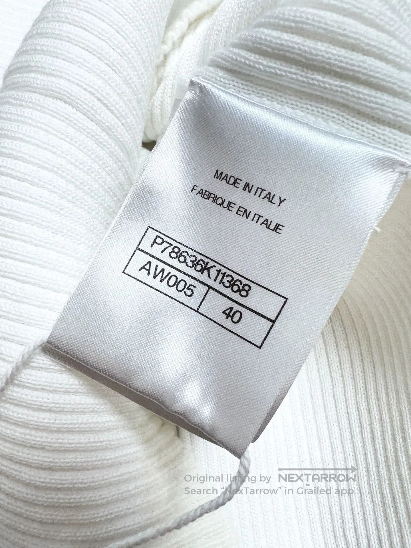 Chanel Chanel 25C White Knit Sleeveless Top. Size US L / EU 52-54 / 3 - 6 Thumbnail