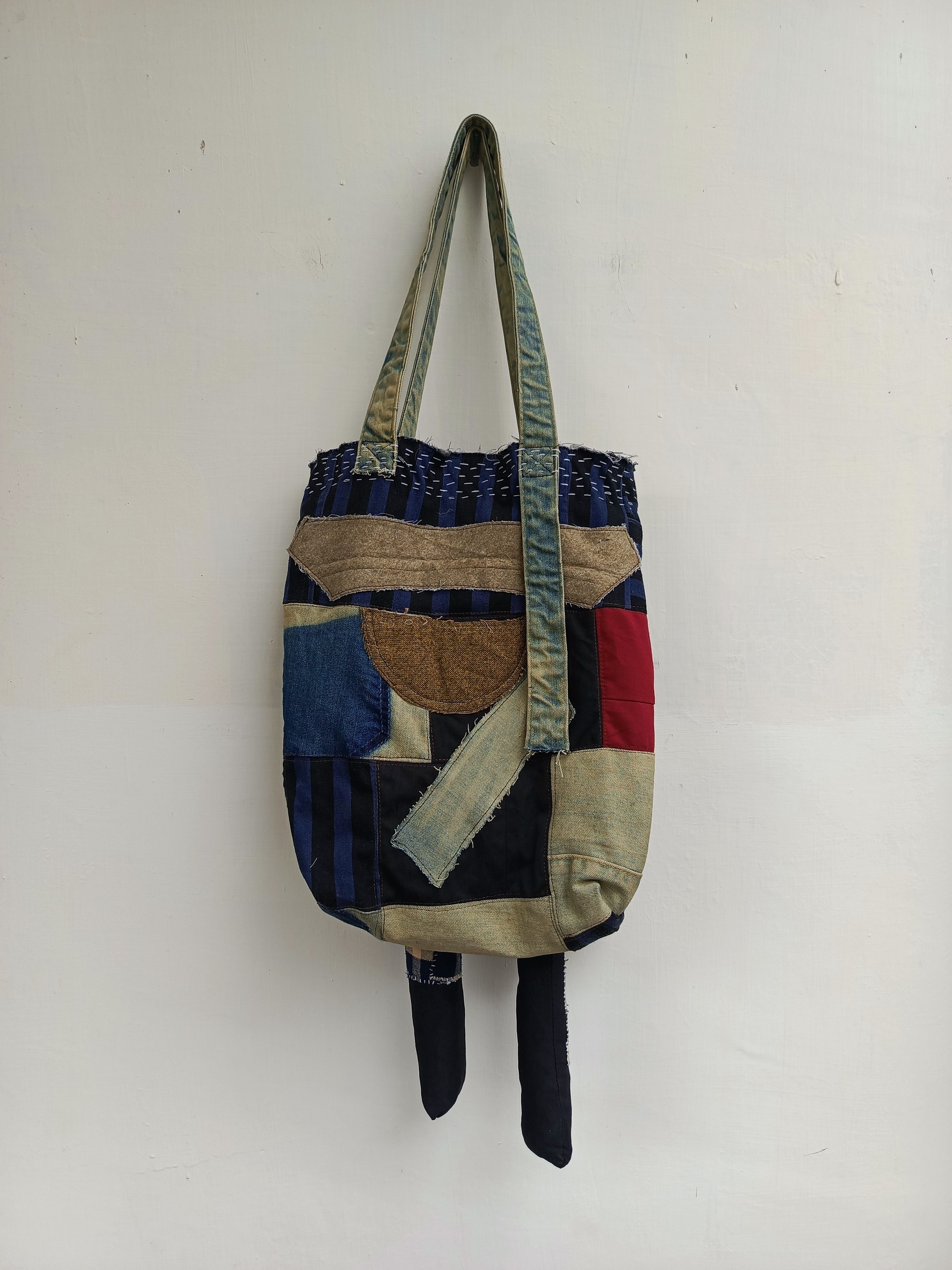 Japanese Brand Handmade Patchwork Rag Doll Tote Bag Size ONE SIZE - 6 Thumbnail