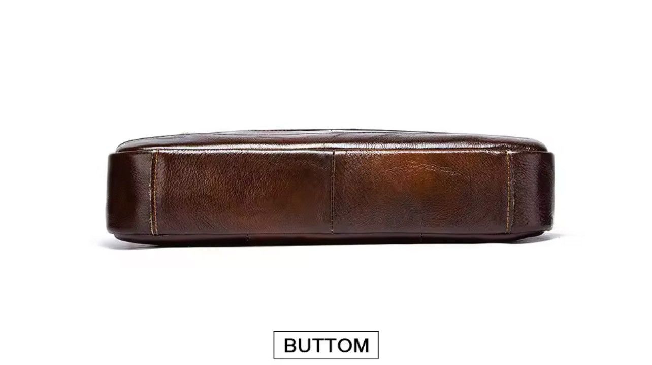 Leather Vintage Brown Leather Duffel Bag | Premium Travel Weekender Size ONE SIZE - 10 Thumbnail