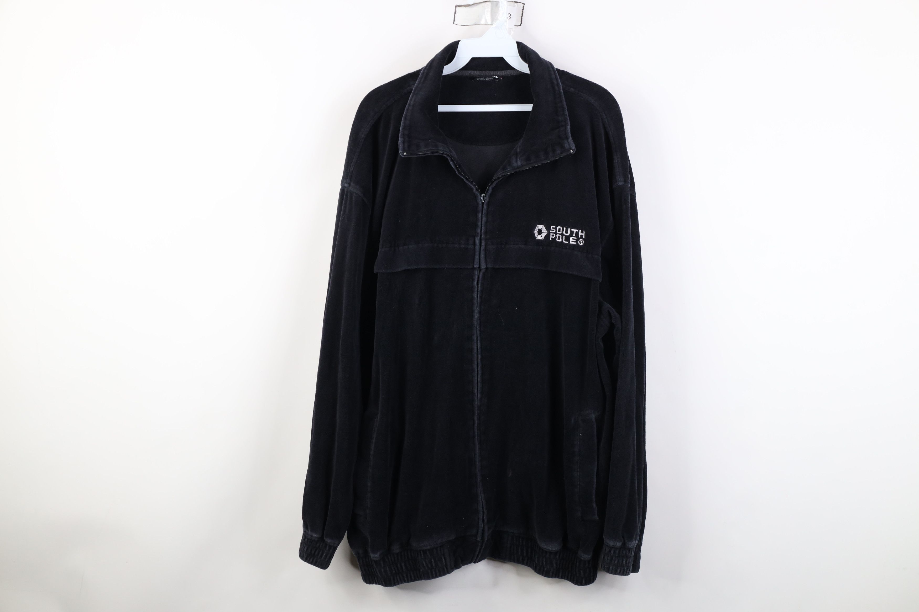 Southpole Vintage 90s Y2K Southpole Spell Velvet Velour Jacket Black Size US XL / EU 56 / 4 - 1 Thumbnail