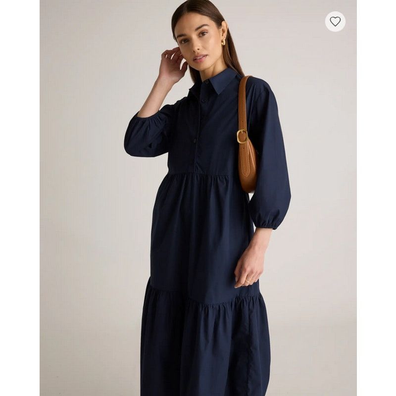Quince Quince Organic Cotton Poplin Midi Tunic Dress Size S NWOT Size S / US 4 / IT 40 - 2 Thumbnail