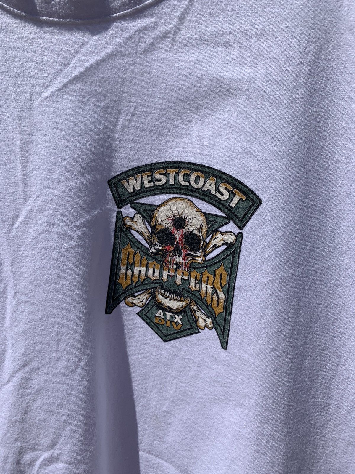 Vintage × West Coast Choppers WEST COAST CHOPPERS White Cotton T-Shirt y2k Size US XL / EU 56 / 4 - 5 Thumbnail