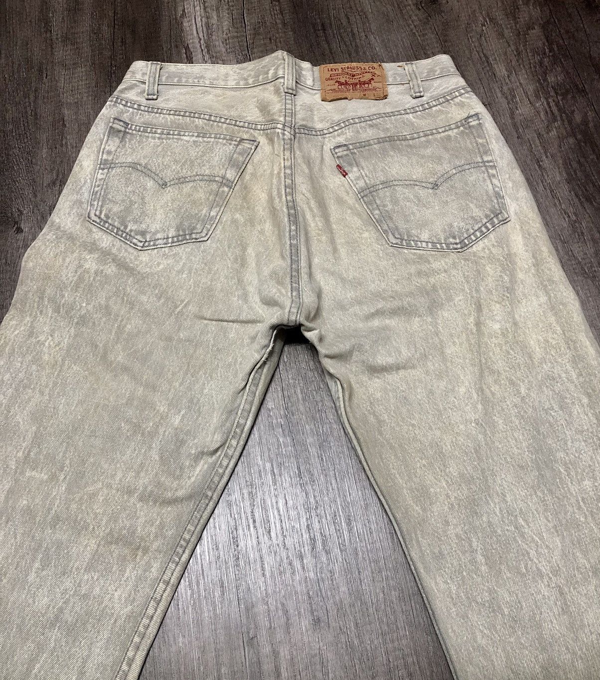 Vintage Levi's 501 Stamp Button Black 532 Color Acid Wash