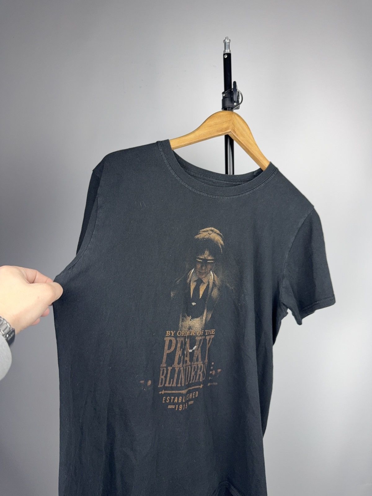Vintage 00s Peaky Blinders Thomas Shelby Graphic T-Shirt Faded Size US L / EU 52-54 / 3 - 3 Thumbnail