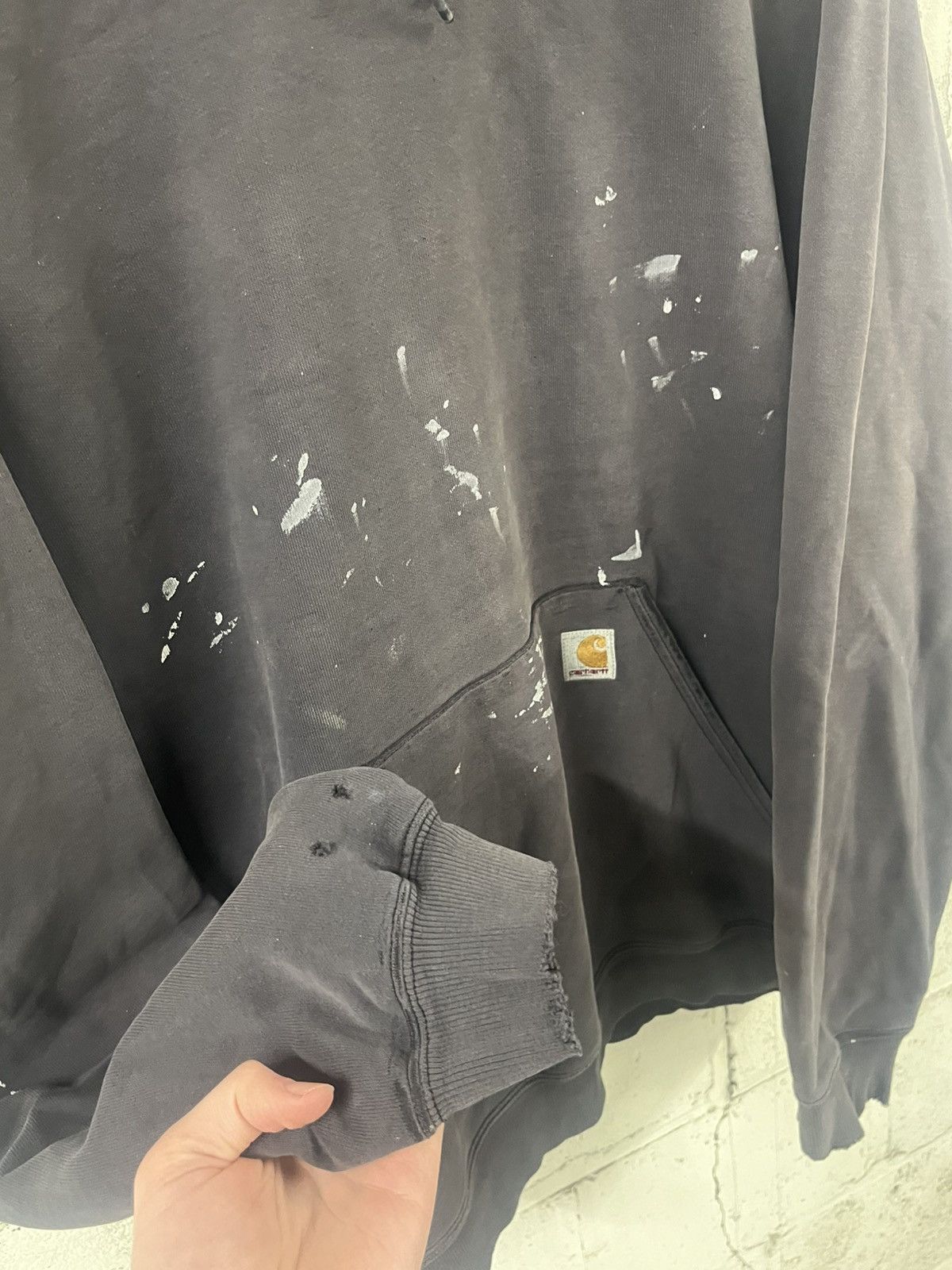 Carhartt Thrashed and faded carhartt hoodie vintage boxy streetwear Size US XXL / EU 58 / 5 - 4 Thumbnail