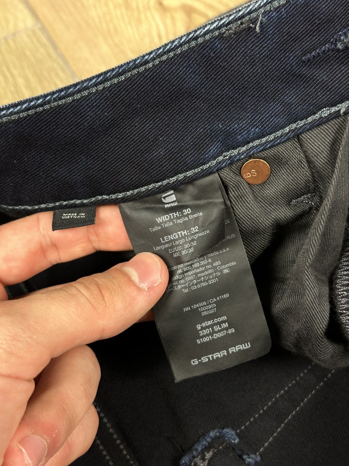 G-Star NEW🏷️ G-Star Raw 3301 Slim Denim Jeans Size US 30 / EU 46 - 6 Thumbnail