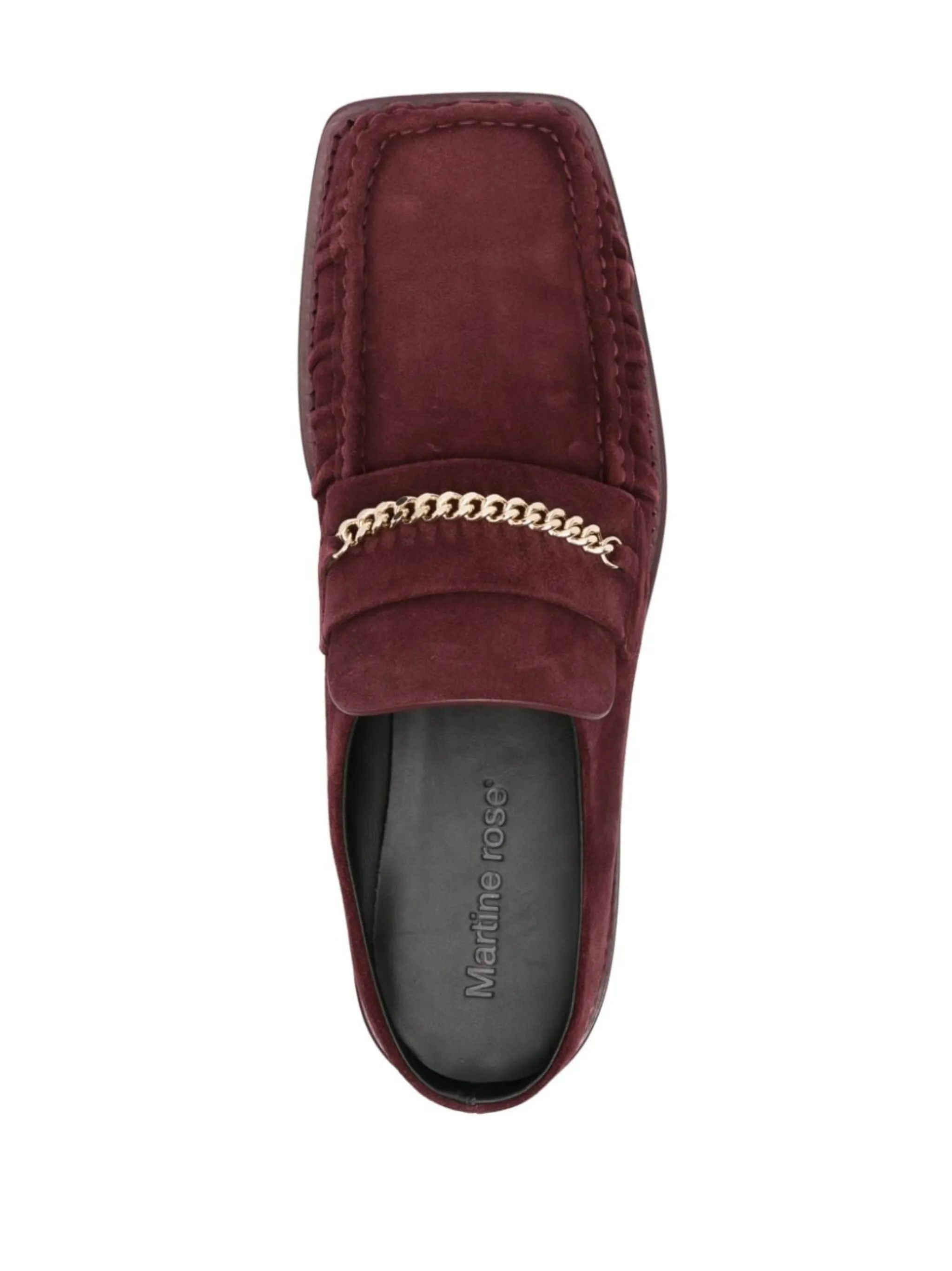 Martine Rose o1tko10426 Square-Toe Suede Mules in Berry Size US 10 / EU 43 - 4 Thumbnail