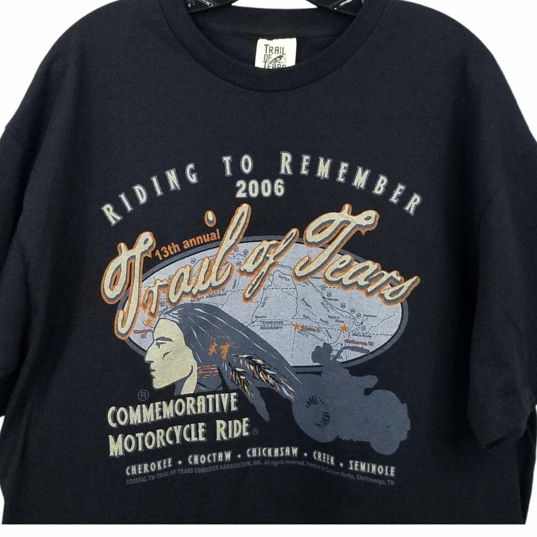 Other Trail of Tears Motorcycle Ride T-Shirt Mens XL Vintage 2006 Size US XL / EU 56 / 4 - 2 Thumbnail