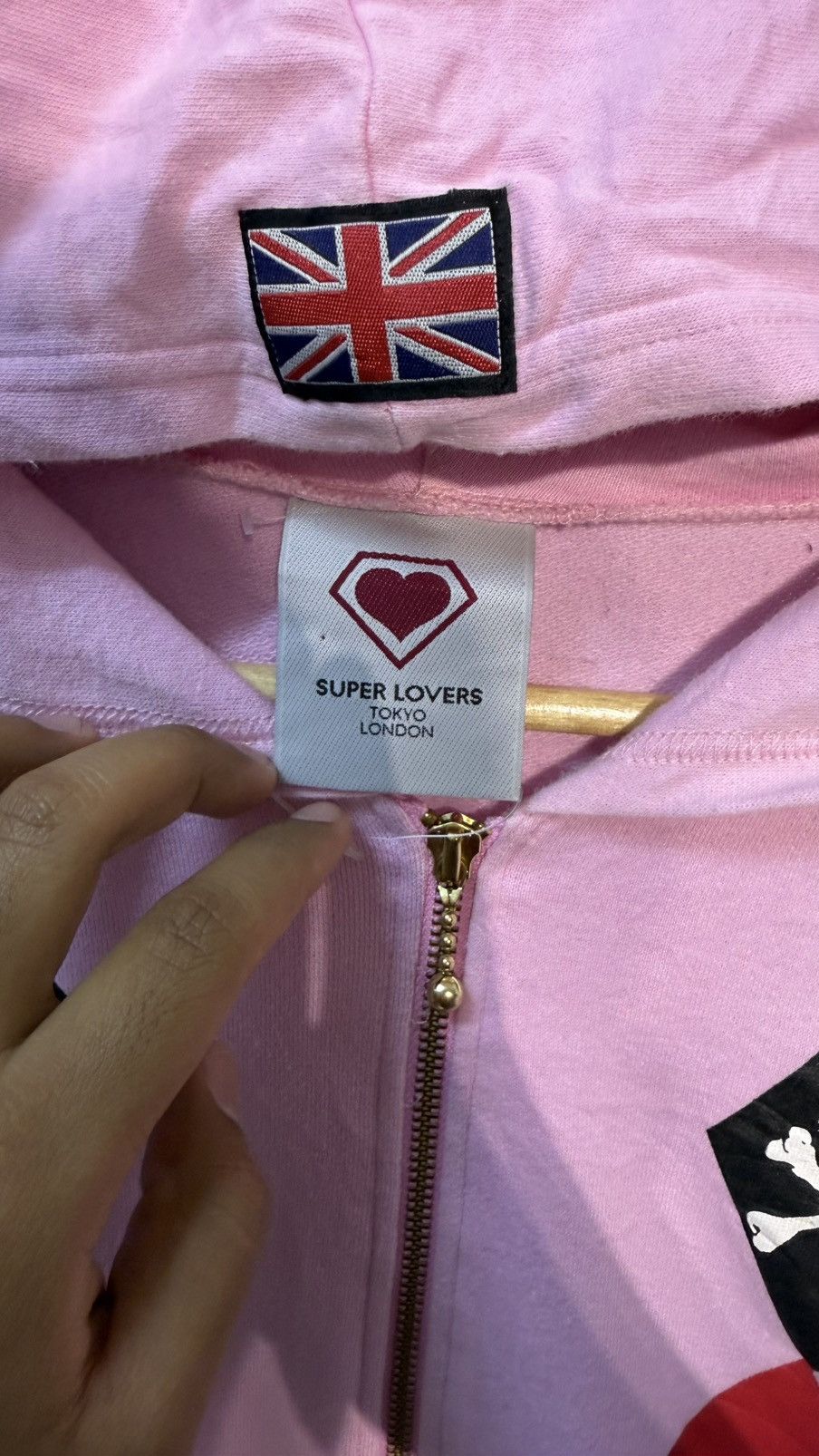 Japanese Brand PUNK SUPER LOVER HOODIE CROP SKULL POKER CARD PINK Size US S / EU 44-46 / 1 - 5 Thumbnail