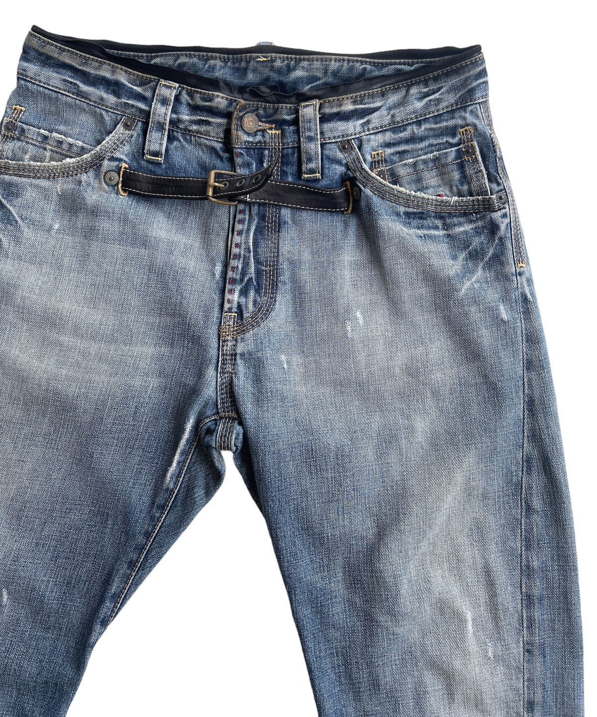 Dsquared2 Dsquared2 Distressed Belted Twisted Denim Size US 31 - 6 Thumbnail