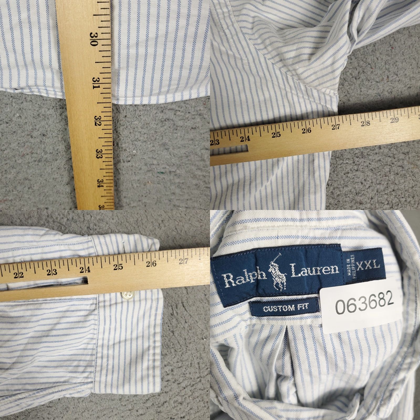 Ralph Lauren Ralph Lauren Button-Up Shirt Mens 2XL Blue Striped Classic Fit Long Sleeve Size US XXL / EU 58 / 5 - 8 Thumbnail