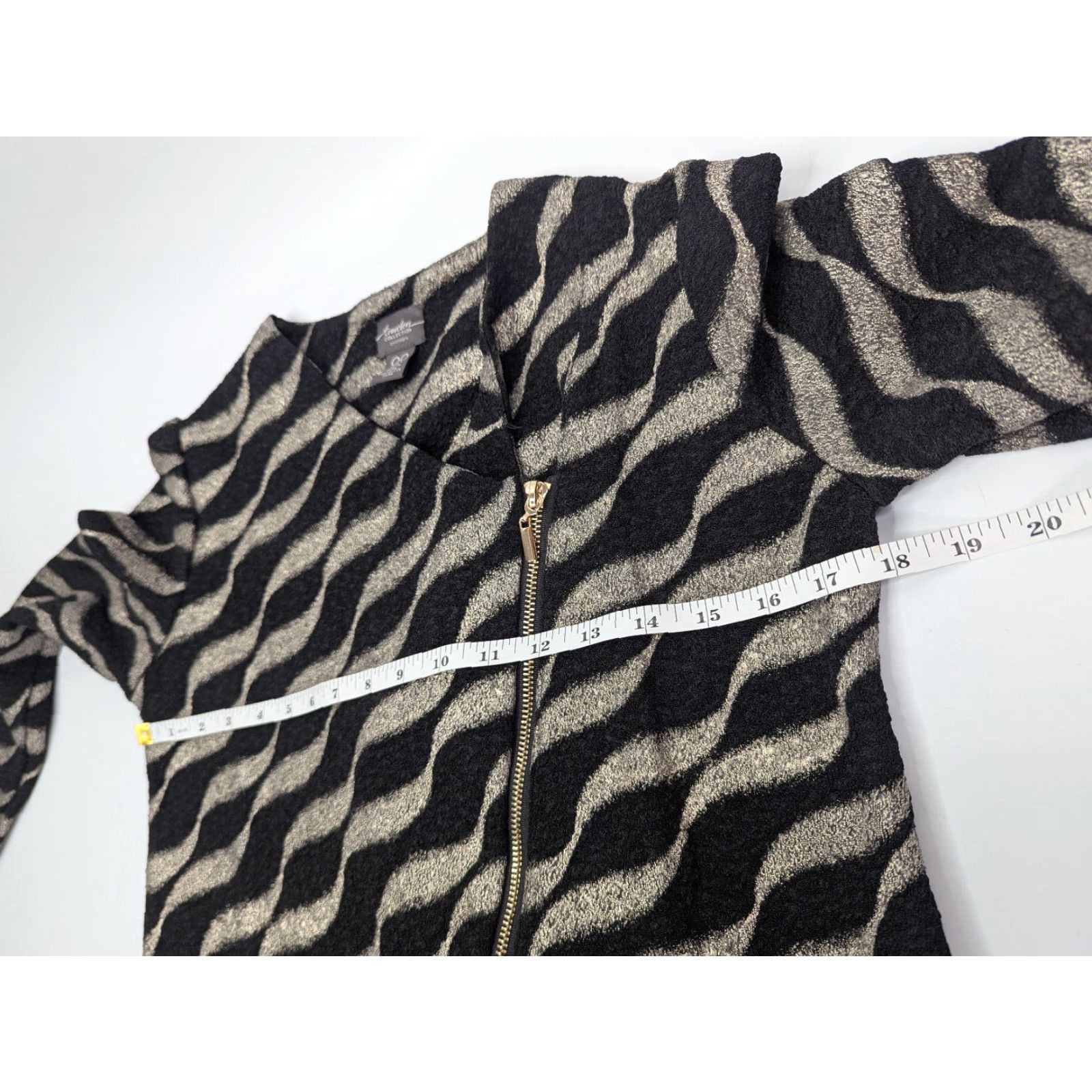 Vintage VINTAGE Chico's Jacket Women XS Black Silver Diagonal Zipper Asymmetrical Travel Business Casual Size XS / US 0-2 / IT 36-38 - 6 Thumbnail