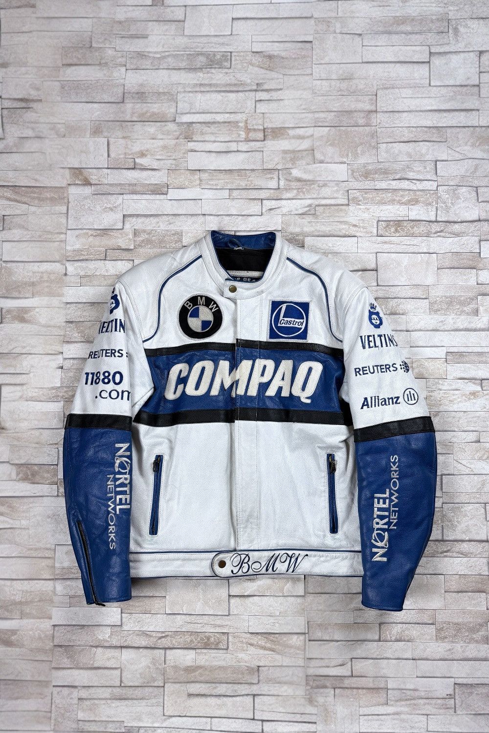 BMW 00s vintage unique rare retro leather racing jacket