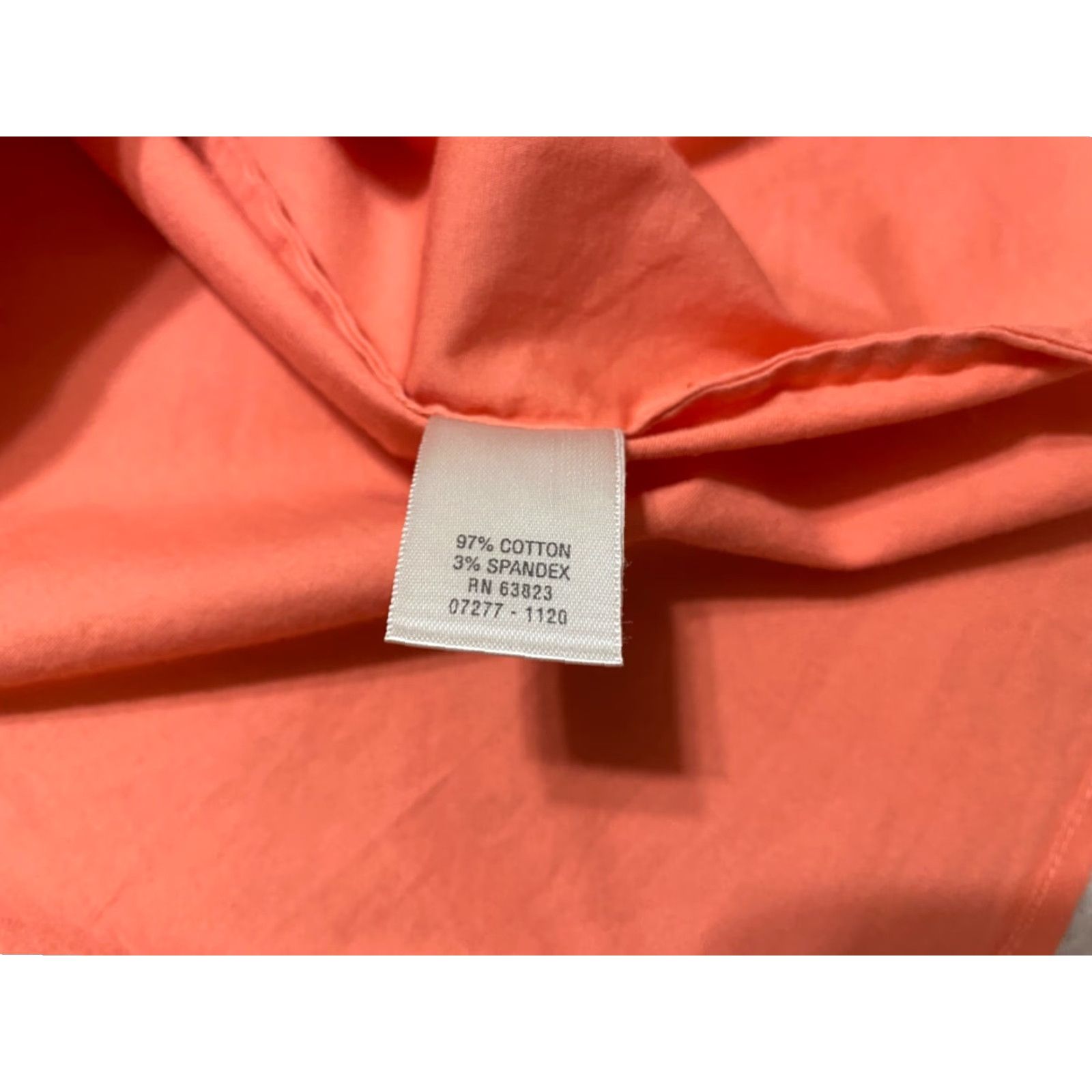 Vintage CJ Banks Womens Plus 3X Shirt Solid Orange Button-Up Long Sleeve Cotton Size XXL / US 16-18 / IT 52-54 - 6 Thumbnail