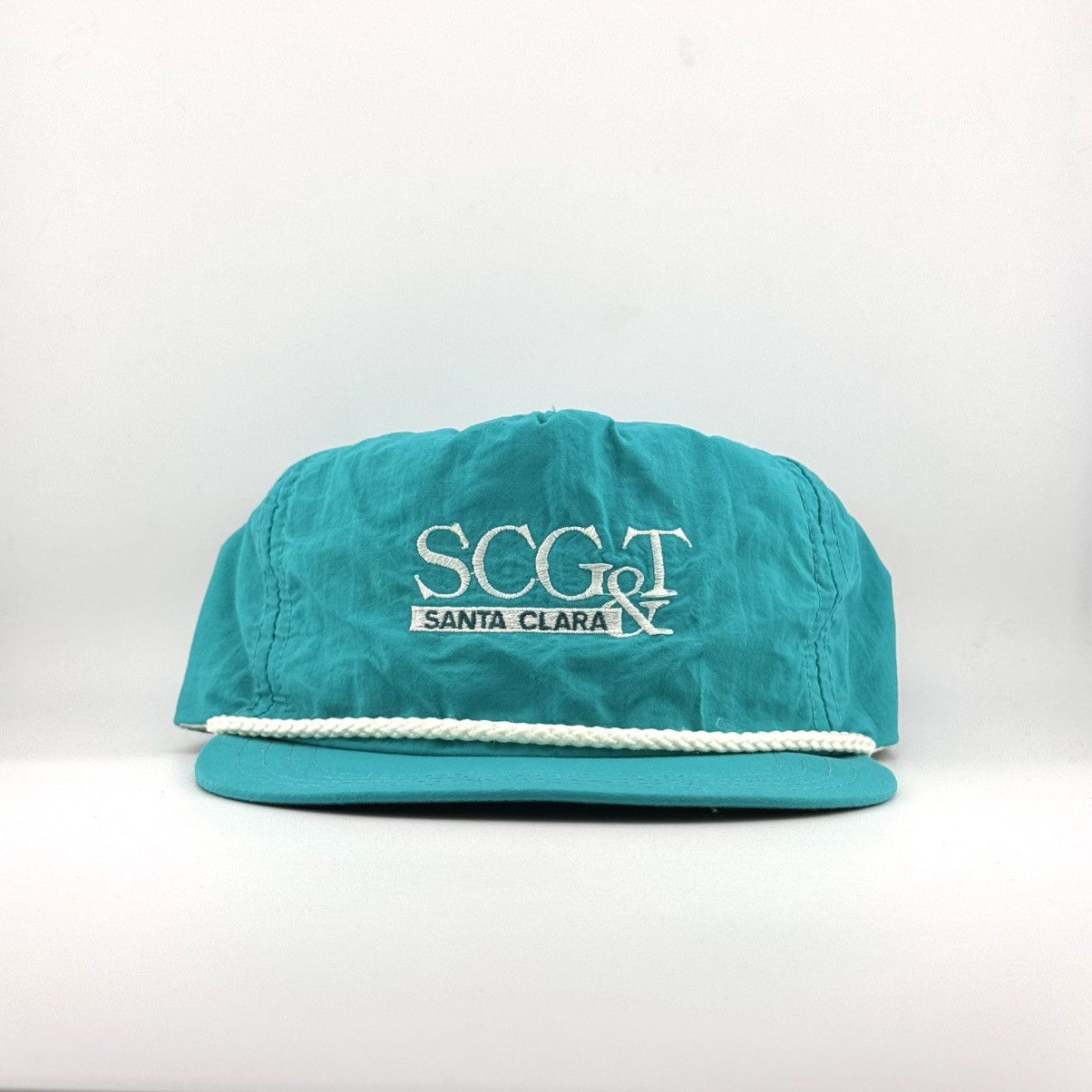 Vintage Vtg Town Talk Santa Clara SCG&T Teal Rope Hat Snapback Cap Size ONE SIZE - 1 Thumbnail