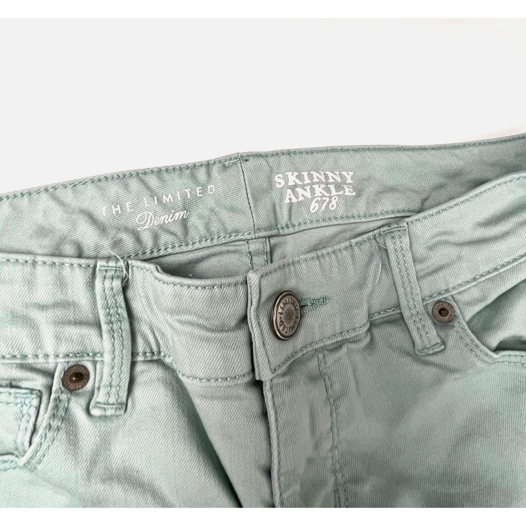 Other The Limited Women's Skinny Ankle Jeans 678 Mint Green Size 4 Size 27" / US 4 / IT 40 - 2 Thumbnail