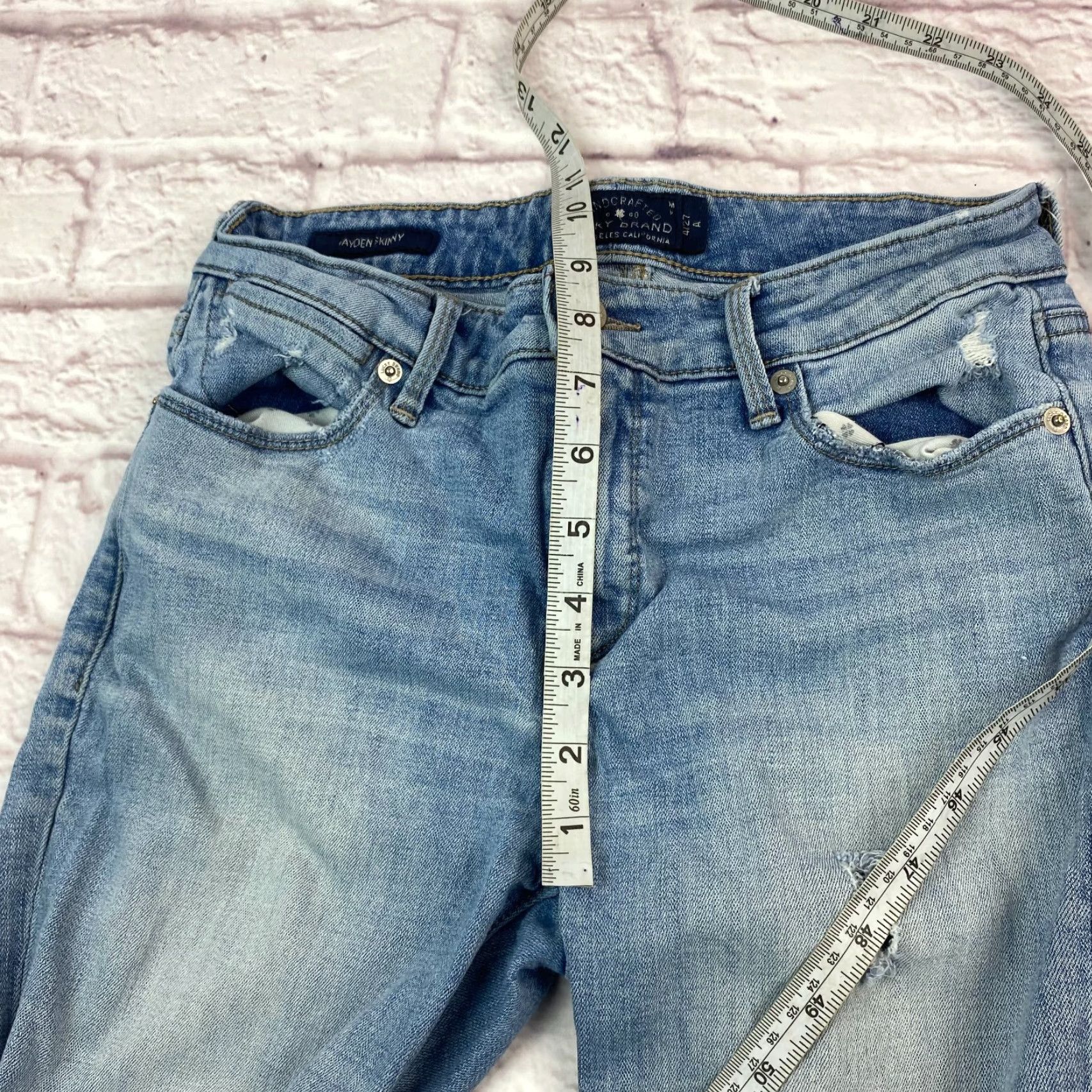 Lucky Brand VINTAGE Lucky Brand Hayden Skinny Jeans Women 4/27 Mid-Rise Medium Wash Blue Distressed Denim Size 27" / US 4 / IT 40 - 5 Thumbnail