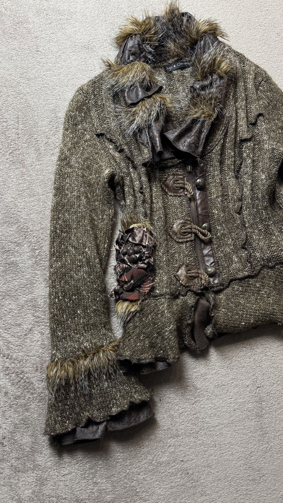 Hysteric Glamour Gothic Zone Bleue Style Japan Sweater Faux Fur LGB Vibe Size M / US 6-8 / IT 42-44 - 2 Thumbnail