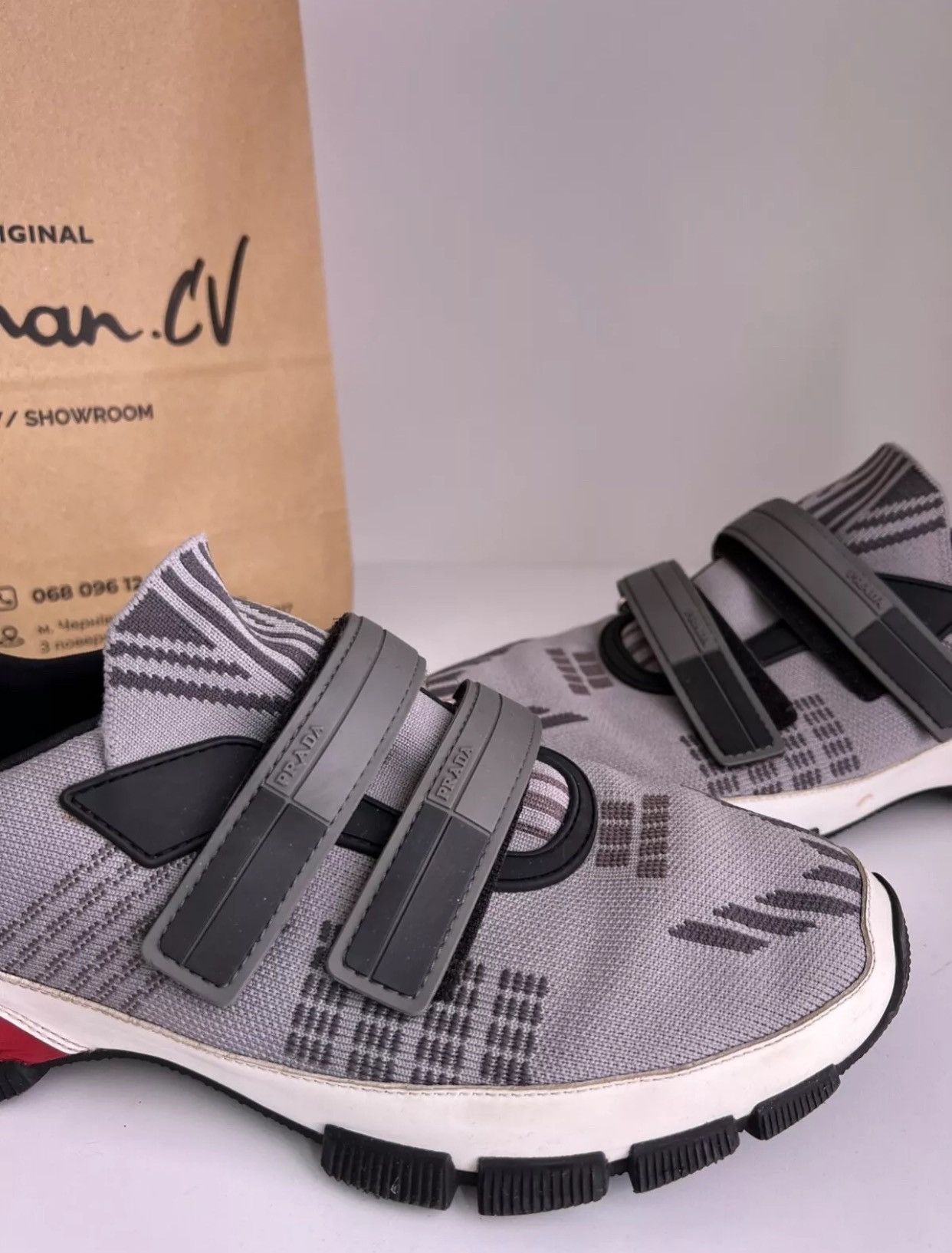 Designer × Prada × Vintage Vintage Prada Cross Section Slip-On Sneakers Size US 8 / EU 41 - 6 Thumbnail