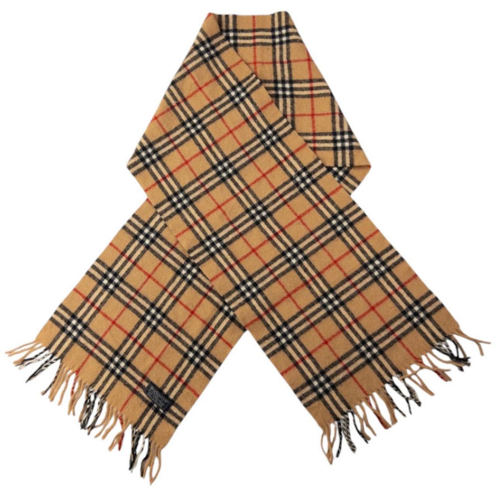 Burberry Vintage Burberry Nova Check Lambswool Tassel Scarf Size ONE SIZE - 4 Thumbnail