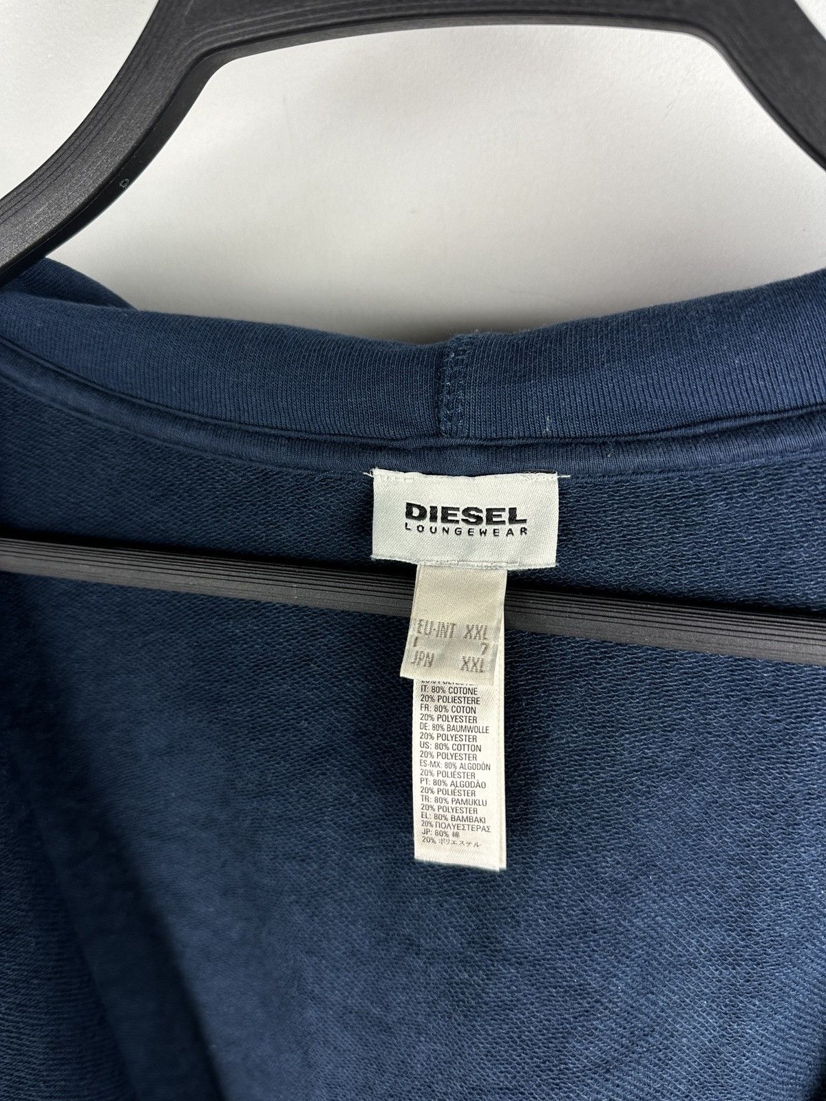 Diesel × Vintage Vintage Diesel Logo Zip Hoodie Size US XL / EU 56 / 4 - 6 Thumbnail