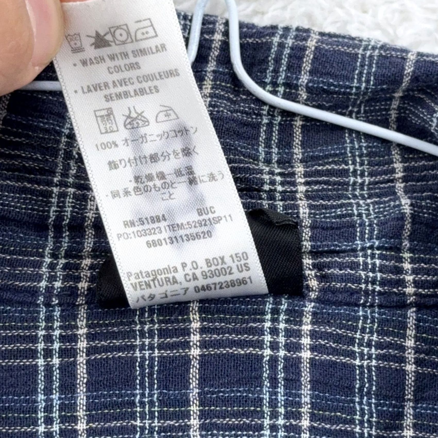 Patagonia Patagonia Shirt Mens XL Blue Plaid Organic Cotton Short Sleeve Button Up Casual Size US XL / EU 56 / 4 - 7 Thumbnail