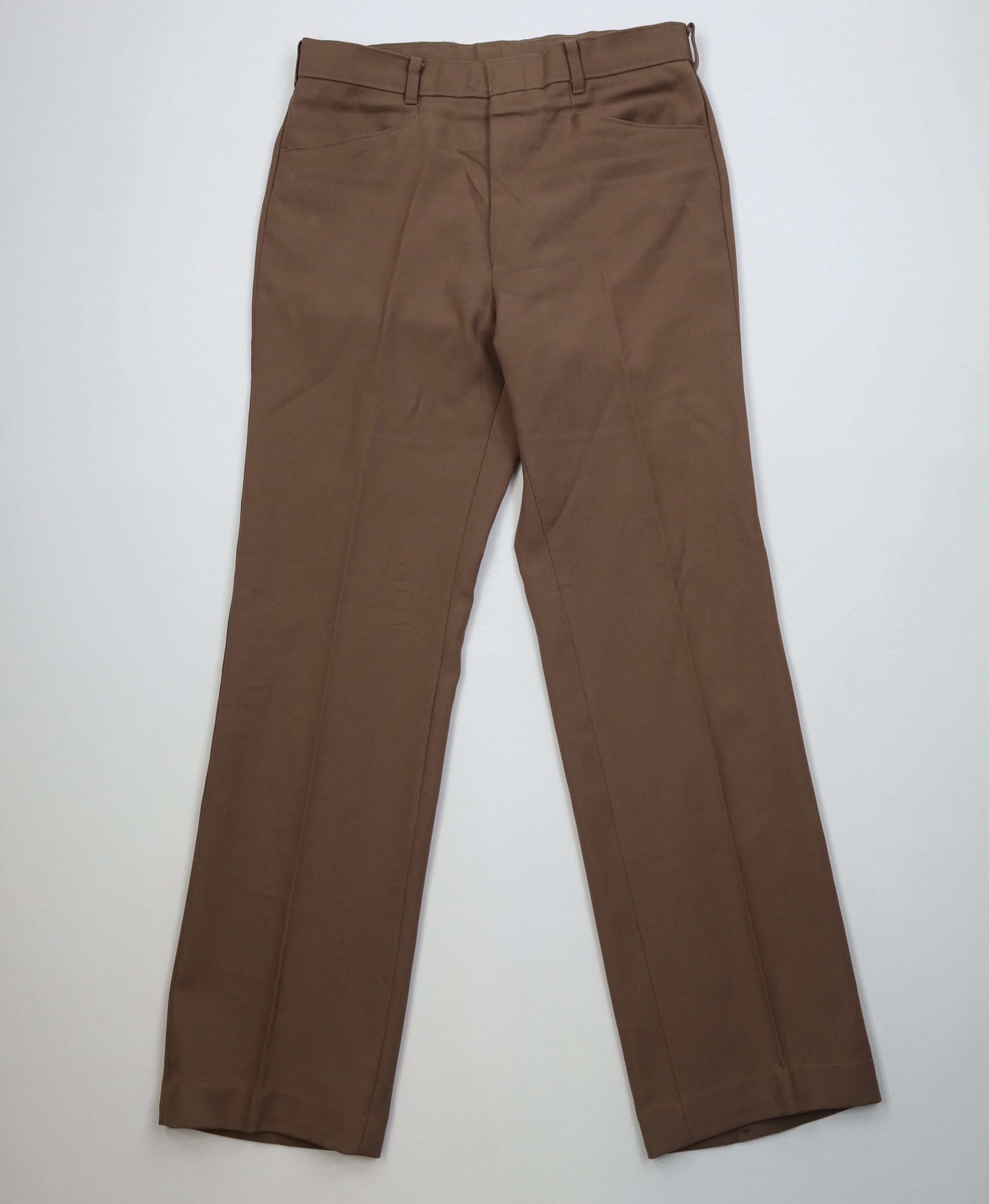 Levi's Vintage 70s Levis Knit Flared Wide Leg Chino Pants Brown USA Size US 32 / EU 48 - 1 Thumbnail