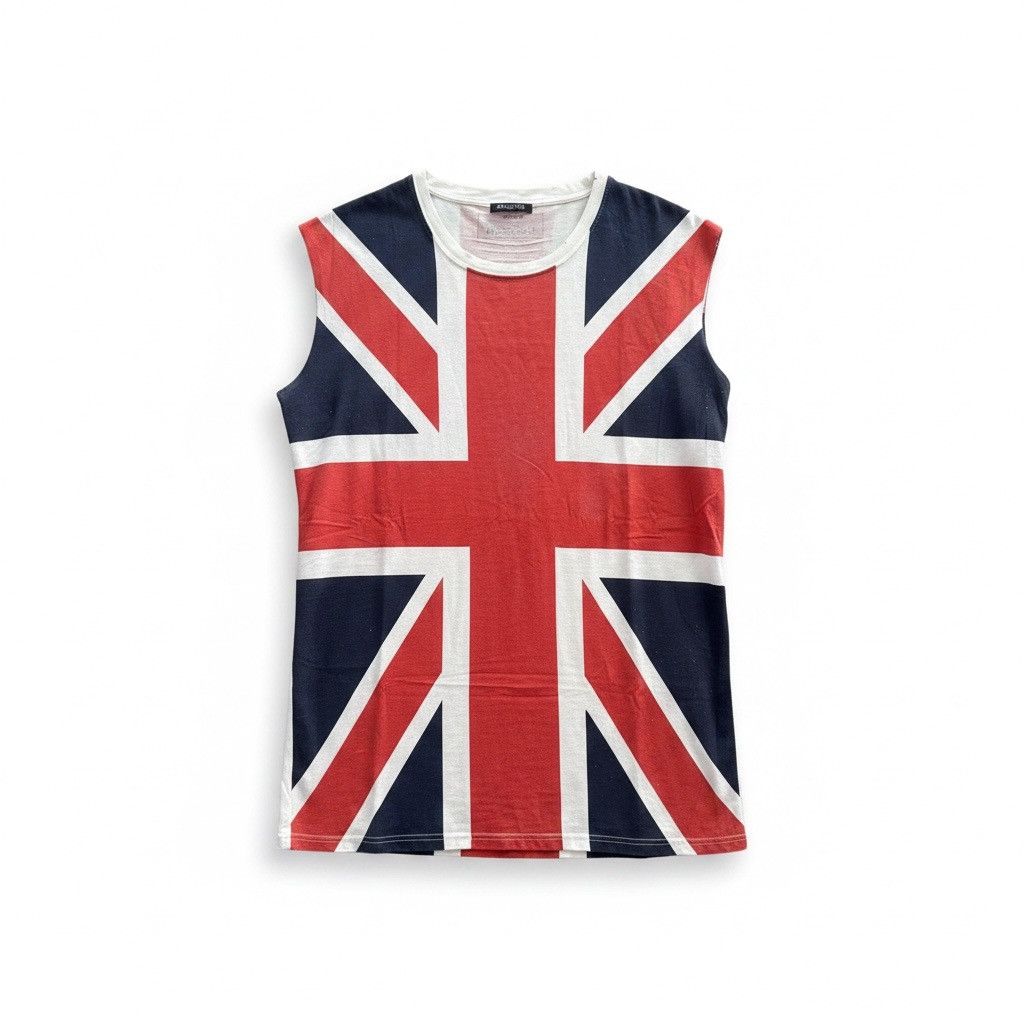 Balmain Balmain Sleeveless Union Jack Muscle Shirt Size US M / EU 48-50 / 2 - 1 Thumbnail