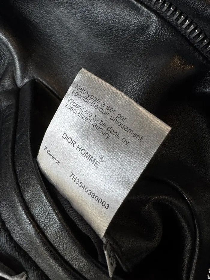 Dior Homme AW07 Leather Bomber Flight Jacket
