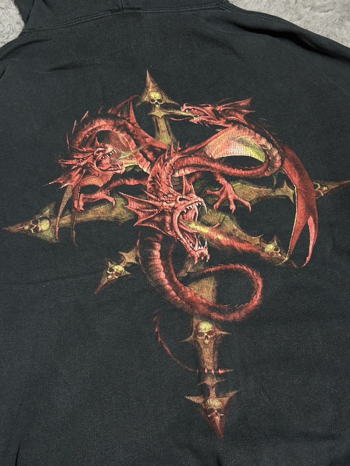 Band Tees Vintage Spiral "Dragon Pentagram" Gothic Hoodie Size US M / EU 48-50 / 2 - 7 Thumbnail