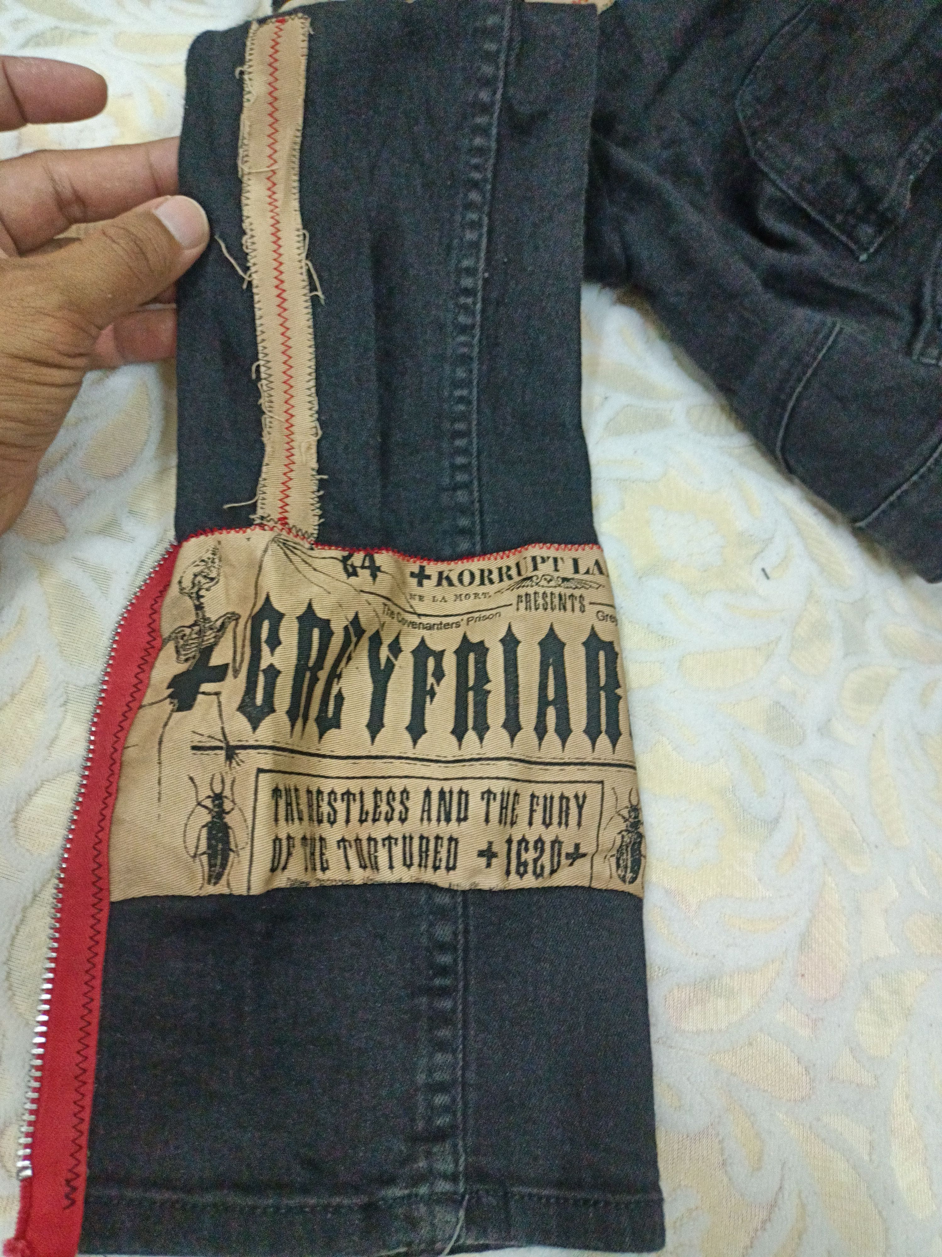 Other Rare custom korrupt label patch skinny ankle jeans Size US 30 / EU 46 - 4 Thumbnail