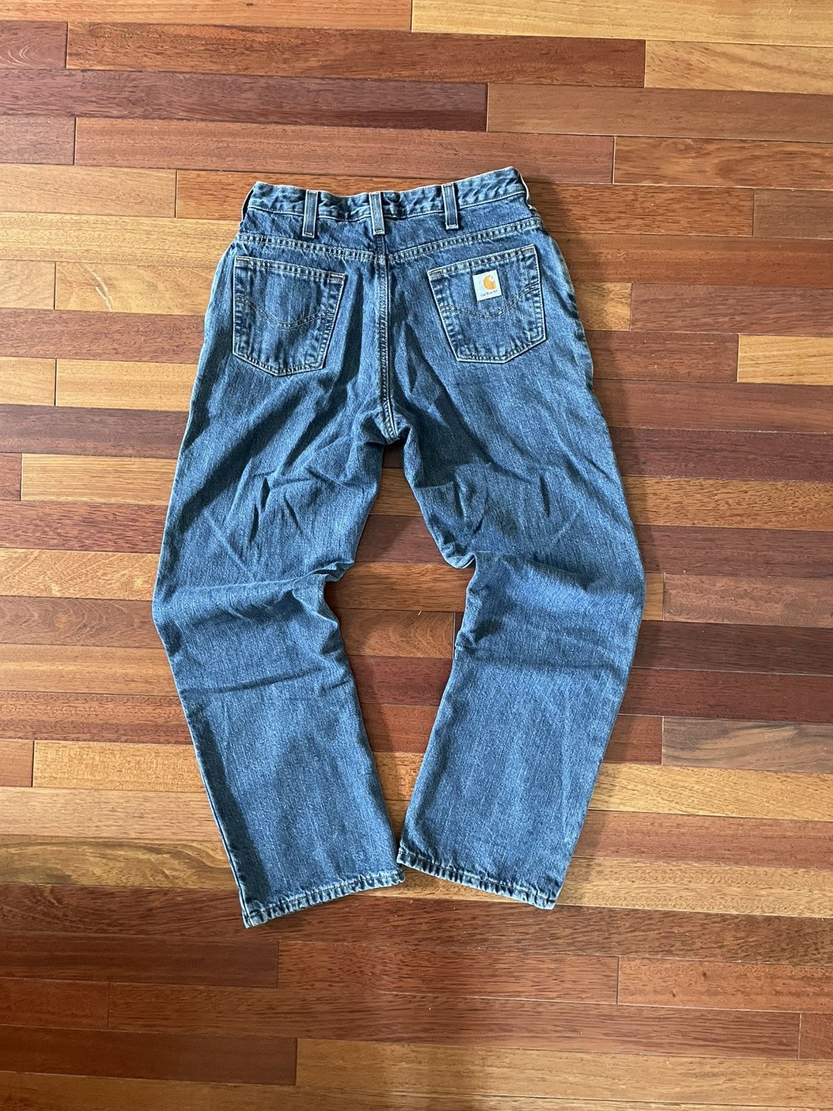 Vintage Vintage Carhartt Flannel Lined Blue Jeans Size US 30 / EU 46 - 1 Thumbnail
