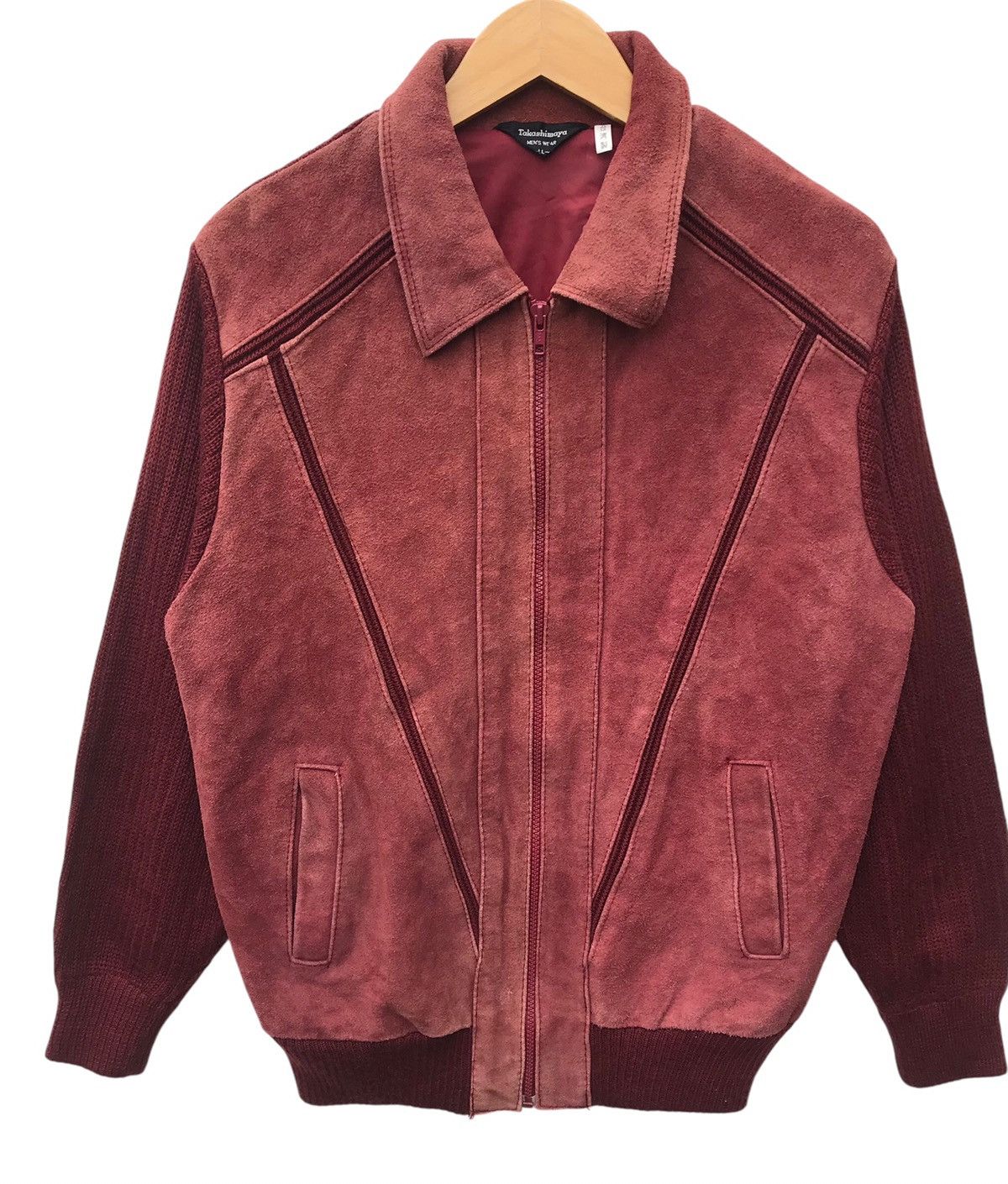 Japanese Brand Vintage Takashimaya Hybrid Suede Leather Jacket Size US M / EU 48-50 / 2 - 4 Thumbnail