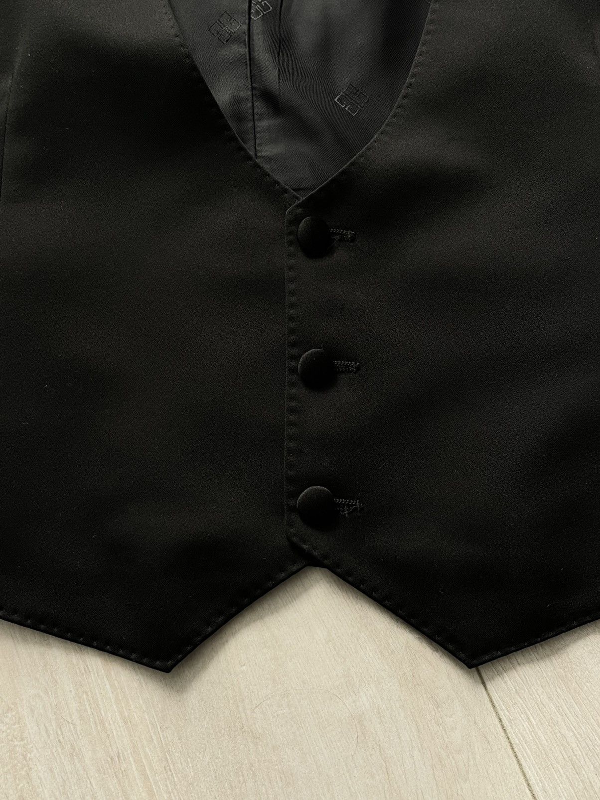 Givenchy Vintage 80’s Givenchy Gentleman Paris Vest Black Monogram Size 38R - 5 Thumbnail