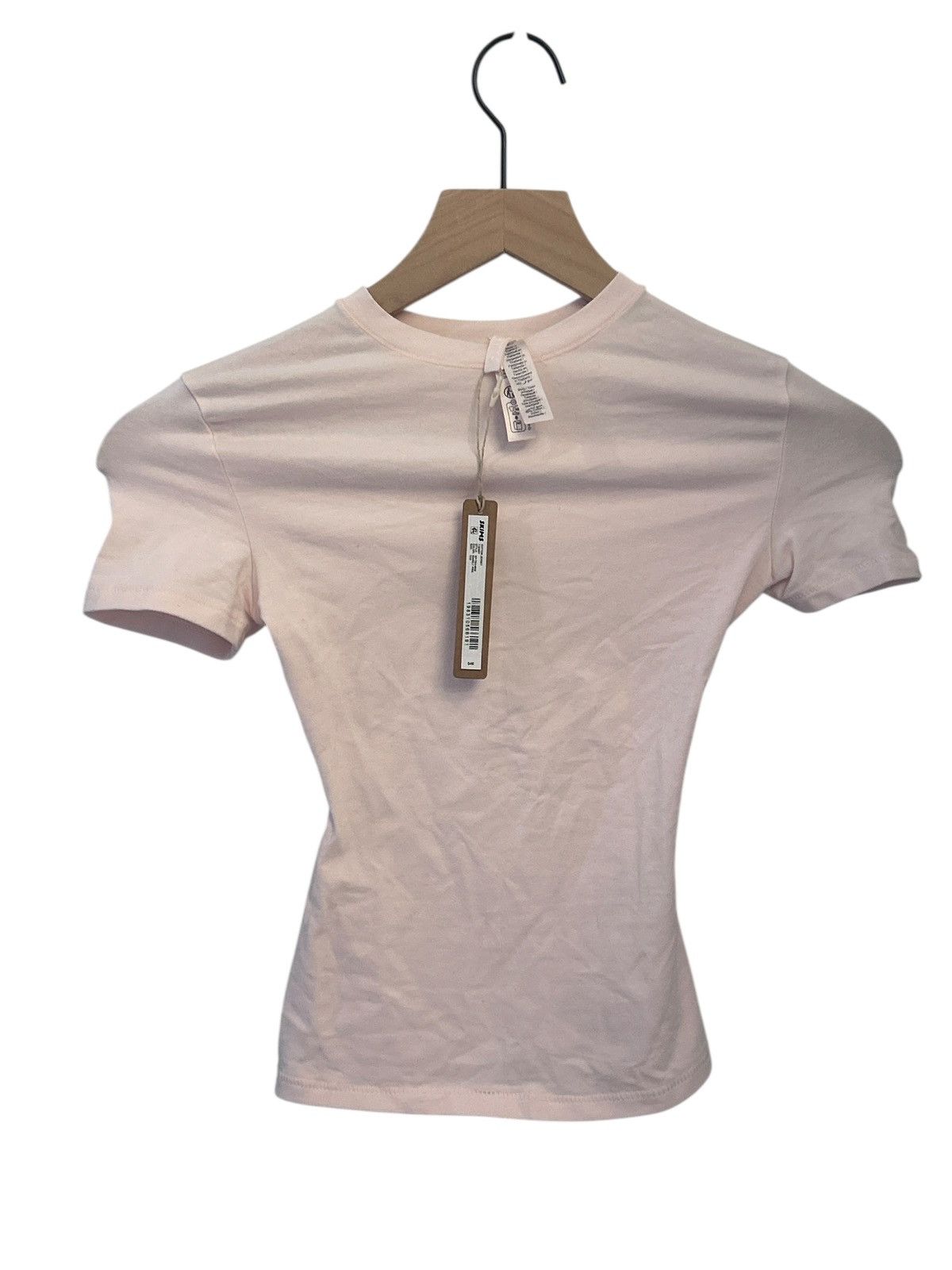 SKIMS NWT SKIMS Cotton Jersey T-Shirt in the color Barely Pink XXS Size XXS / US 00 / IT 34 - 1 Thumbnail