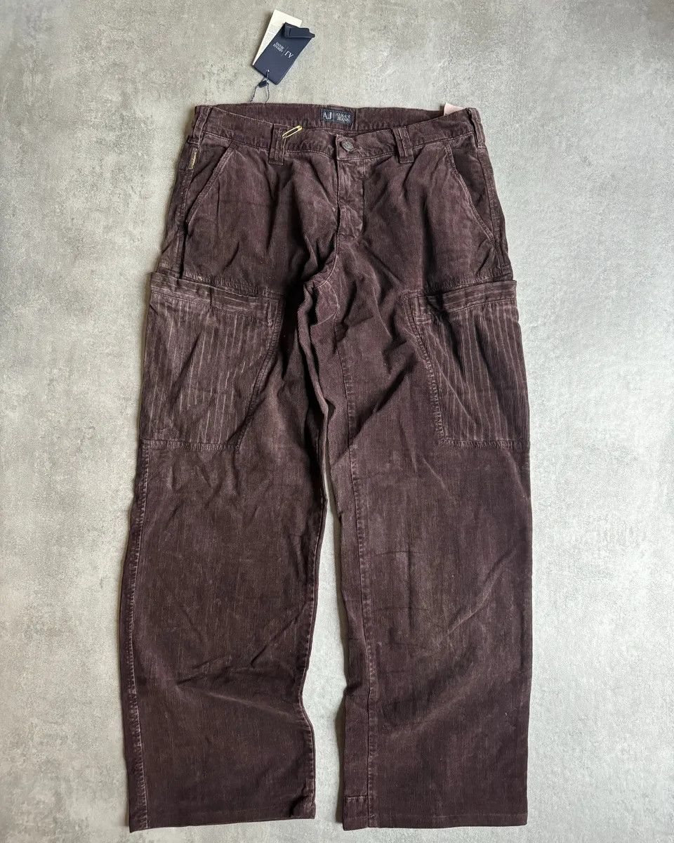 Armani × Vintage AW2018 Armani Brown Cargo Elevation Cozy Relaxed Pants Size US 33 - 1 Thumbnail